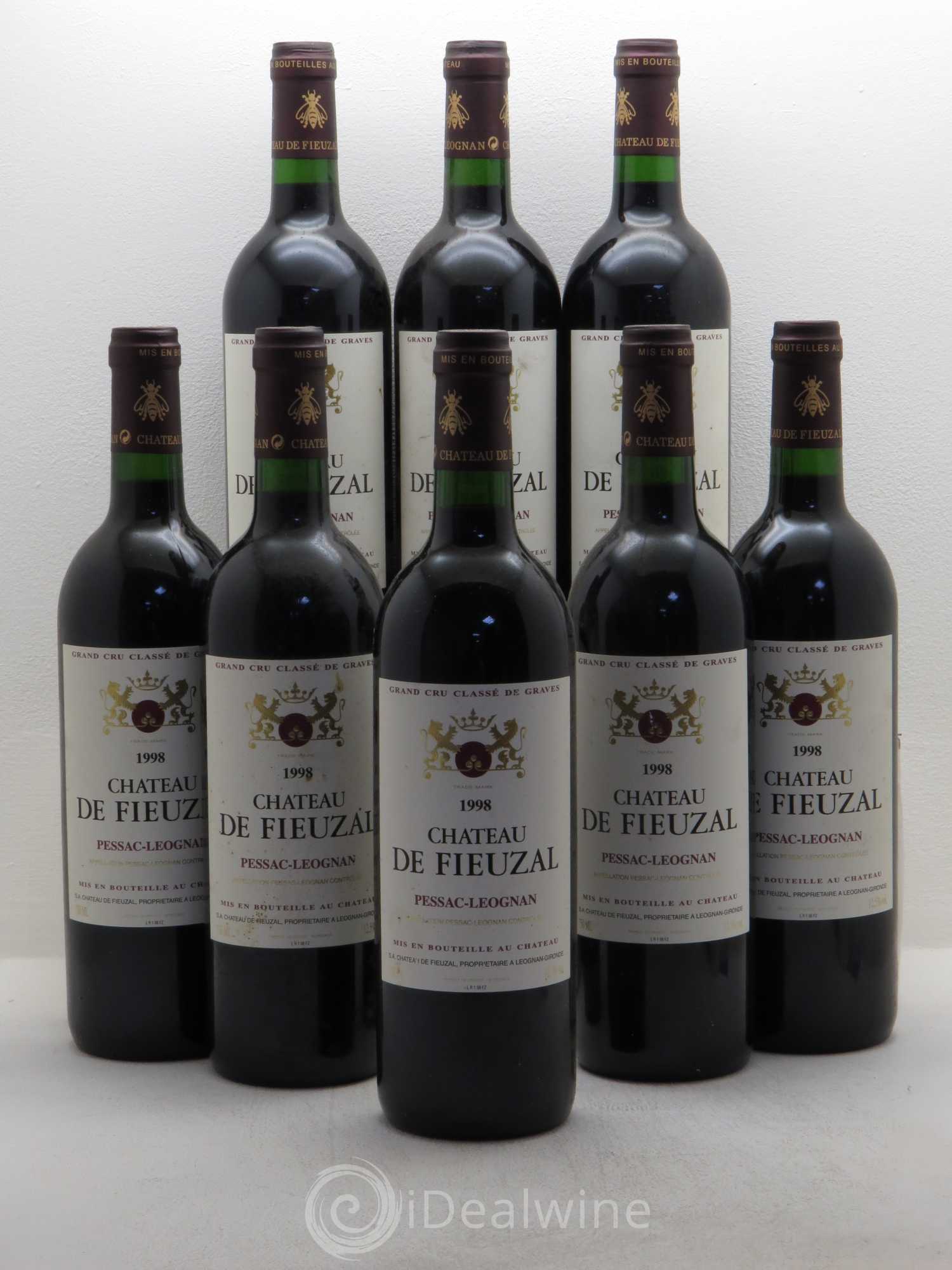 Château de Fieuzal Cru Classé de Graves 1998 - Lot de 8 bouteilles - 0