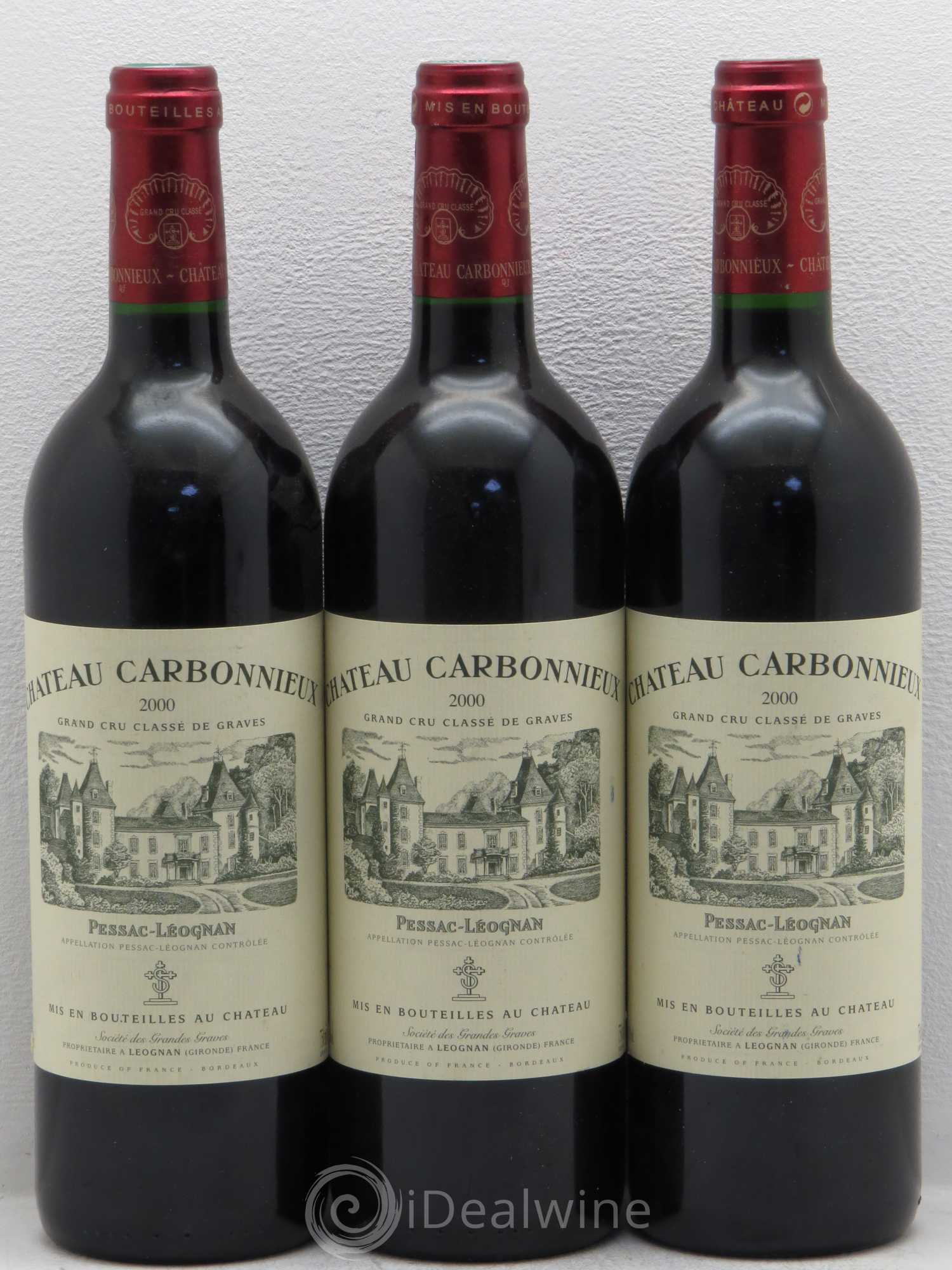 Château Carbonnieux Cru Classé de Graves 2000 - Lot de 5 bouteilles - 1