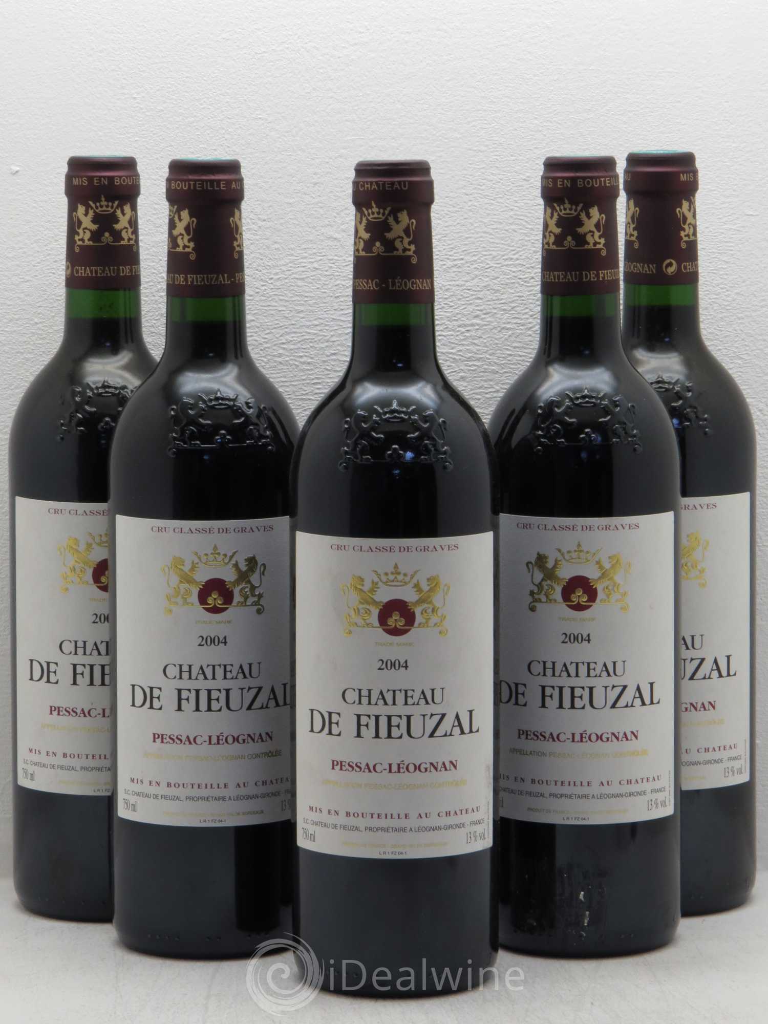 Château de Fieuzal Cru Classé de Graves 2004 - Lot de 5 bouteilles - 0