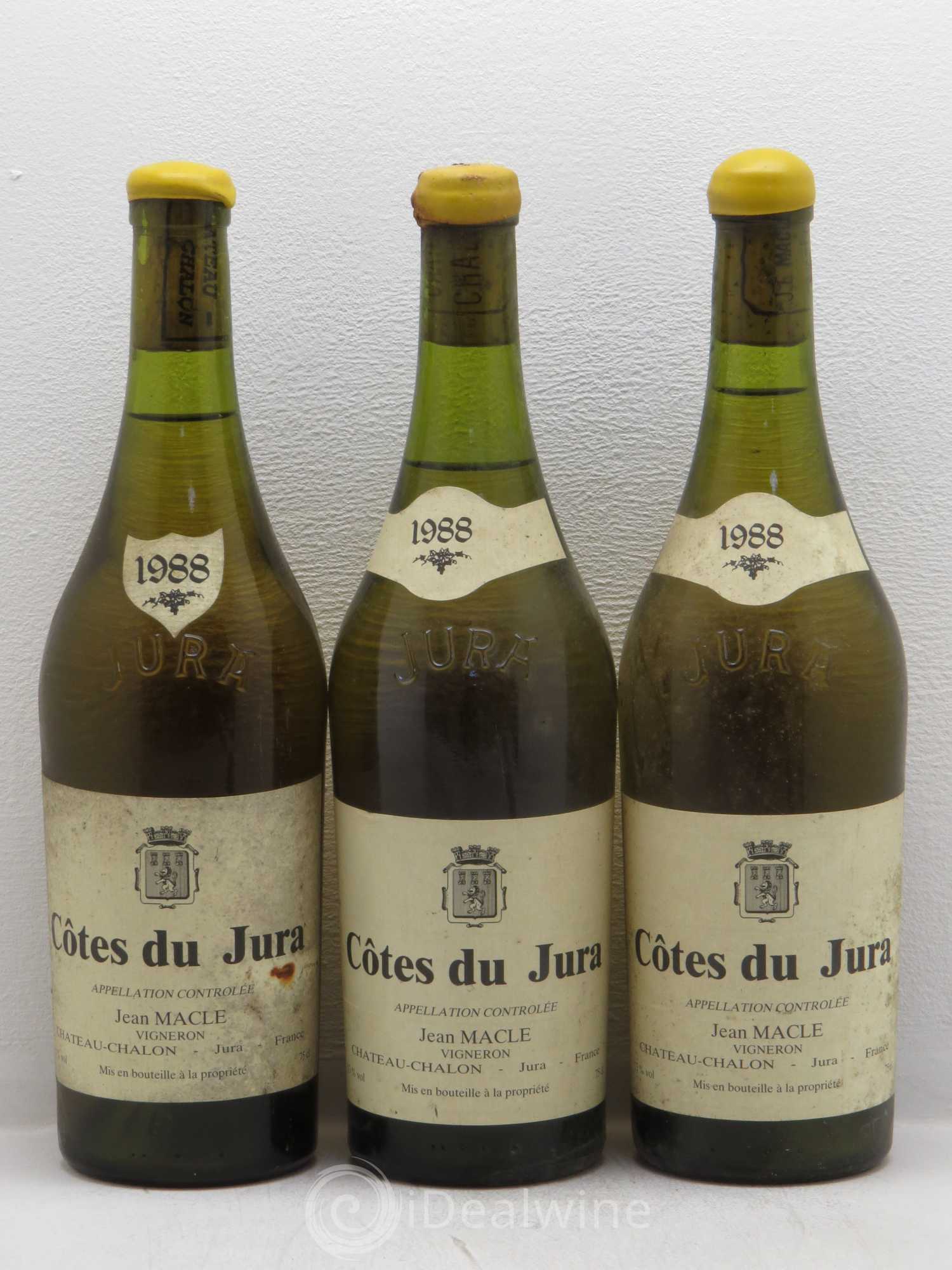 Côtes du Jura Jean Macle 1988 - Lot de 3 bouteilles - 0