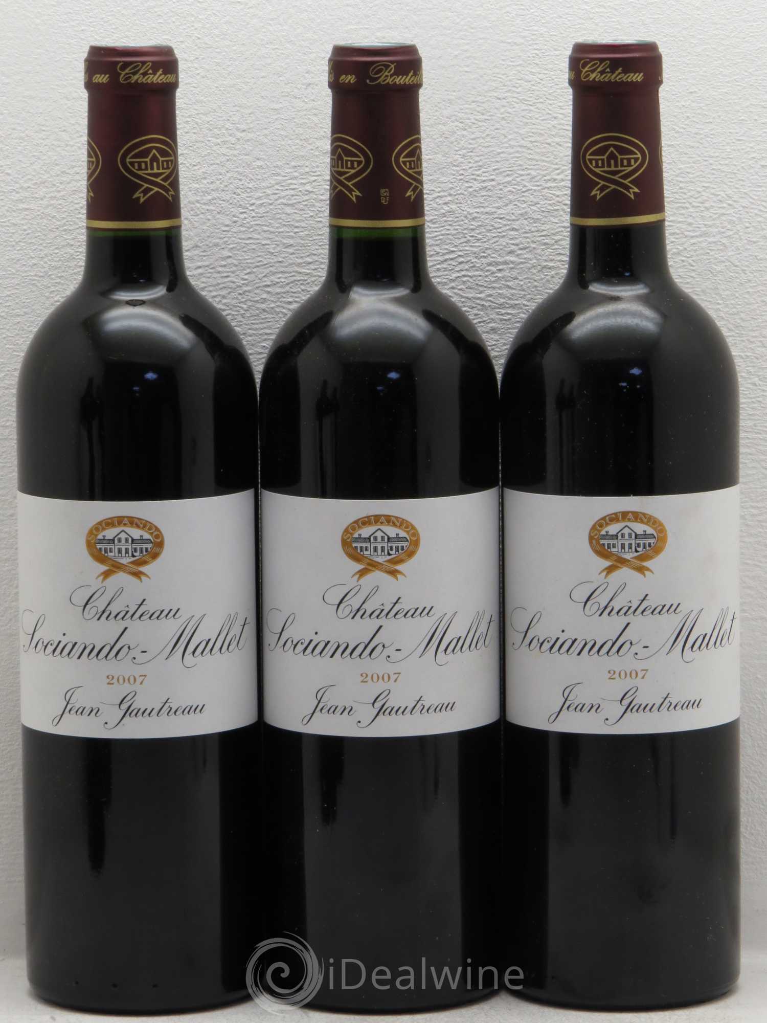Château Sociando Mallet 2007 - Lot de 5 bouteilles - 1
