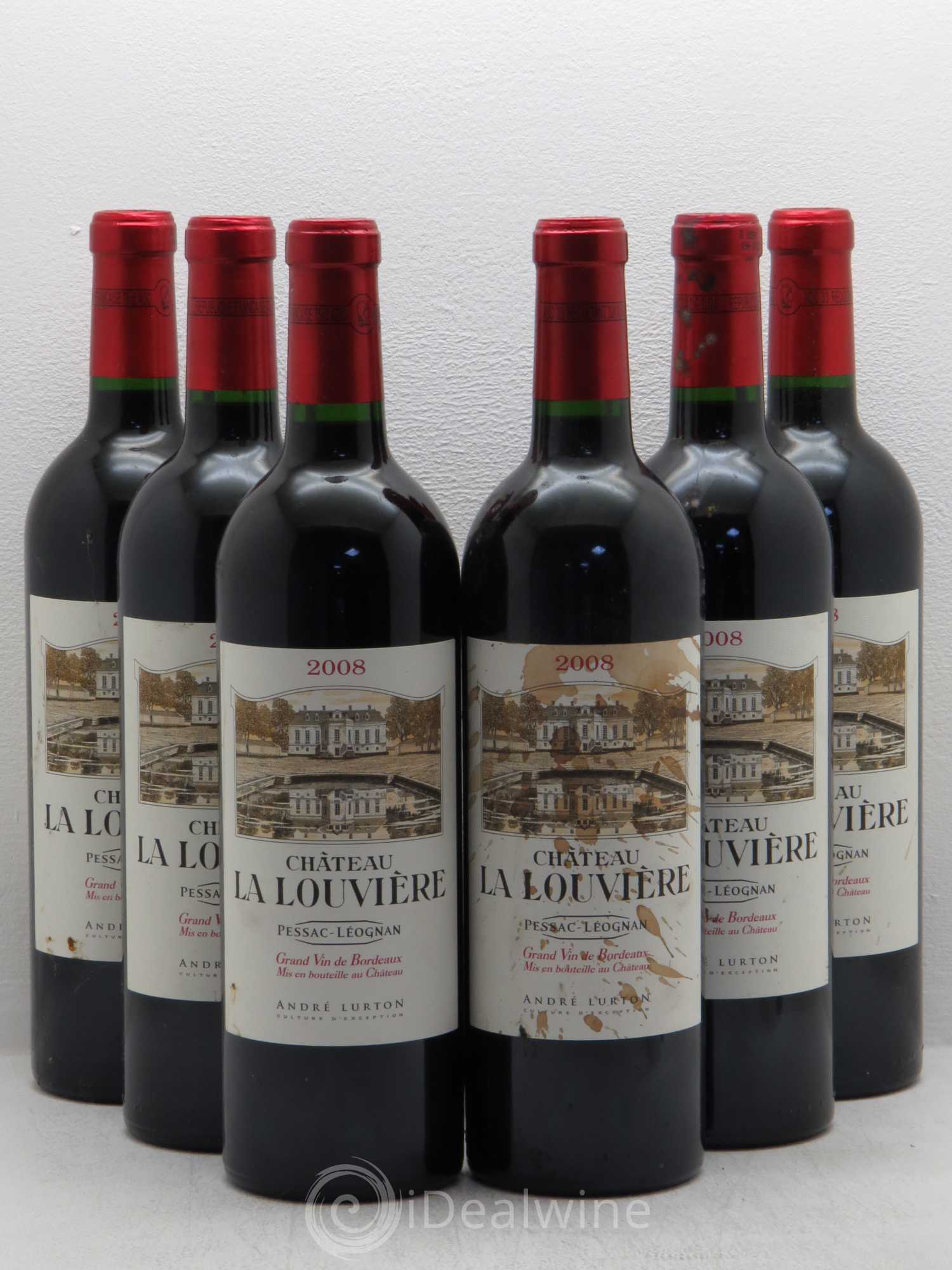 Château la Louvière 2008 - Lot de 6 bouteilles - 0