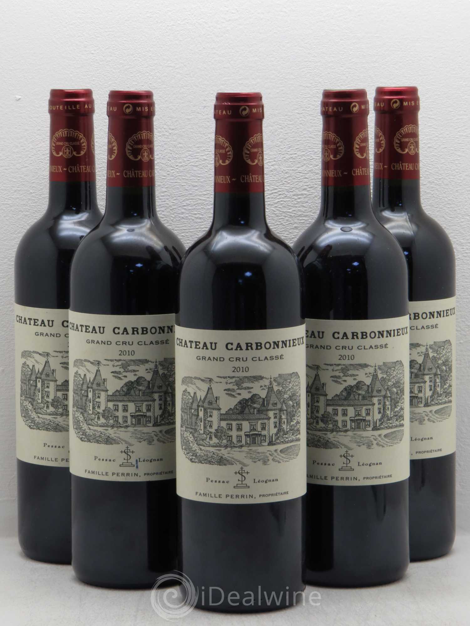 Château Carbonnieux Cru Classé de Graves 2010 - Lot de 5 bouteilles - 0