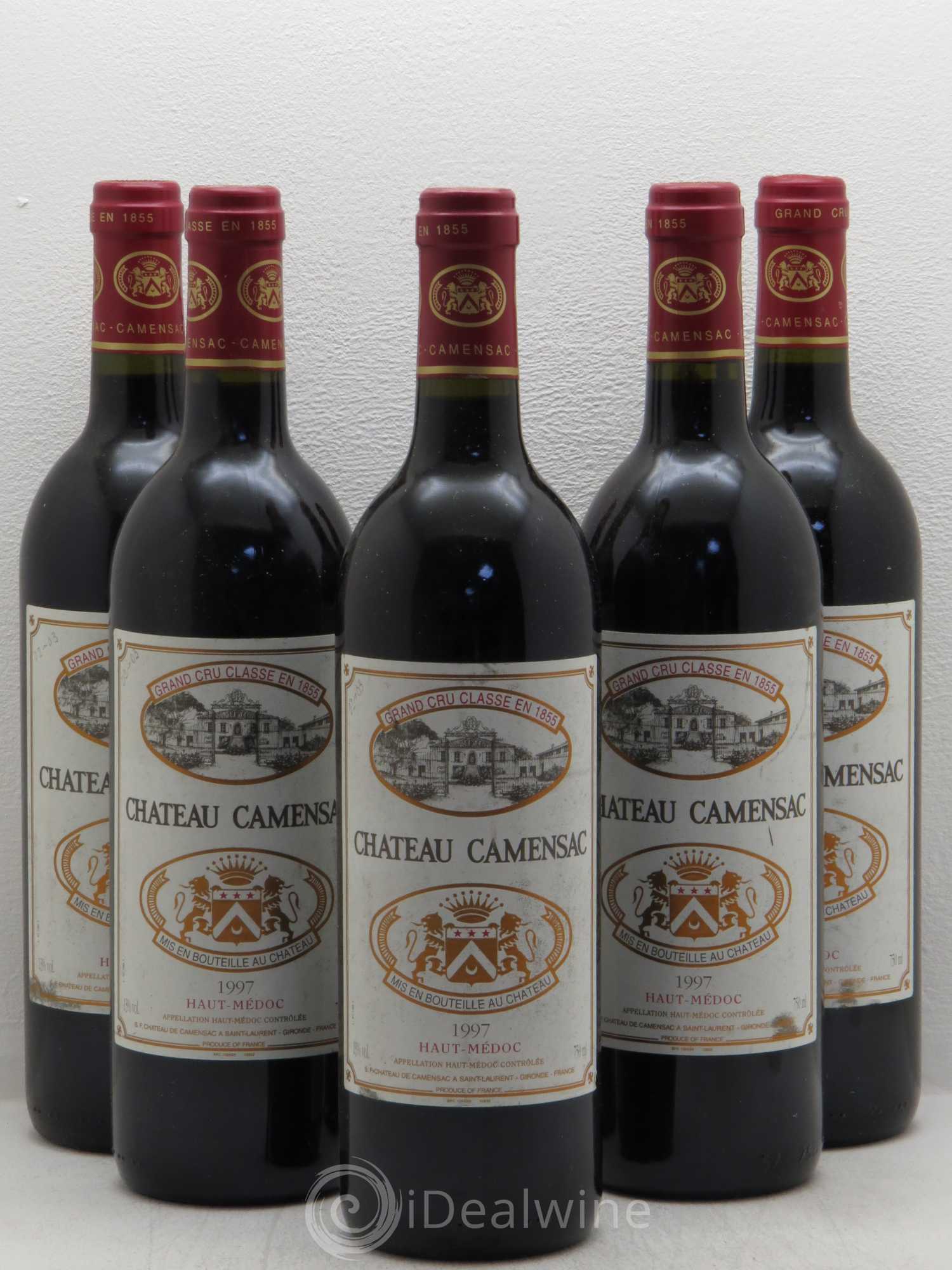 Château Camensac 5ème Grand Cru Classé Traces de stylo 1997 - Lot de 5 bouteilles - 0