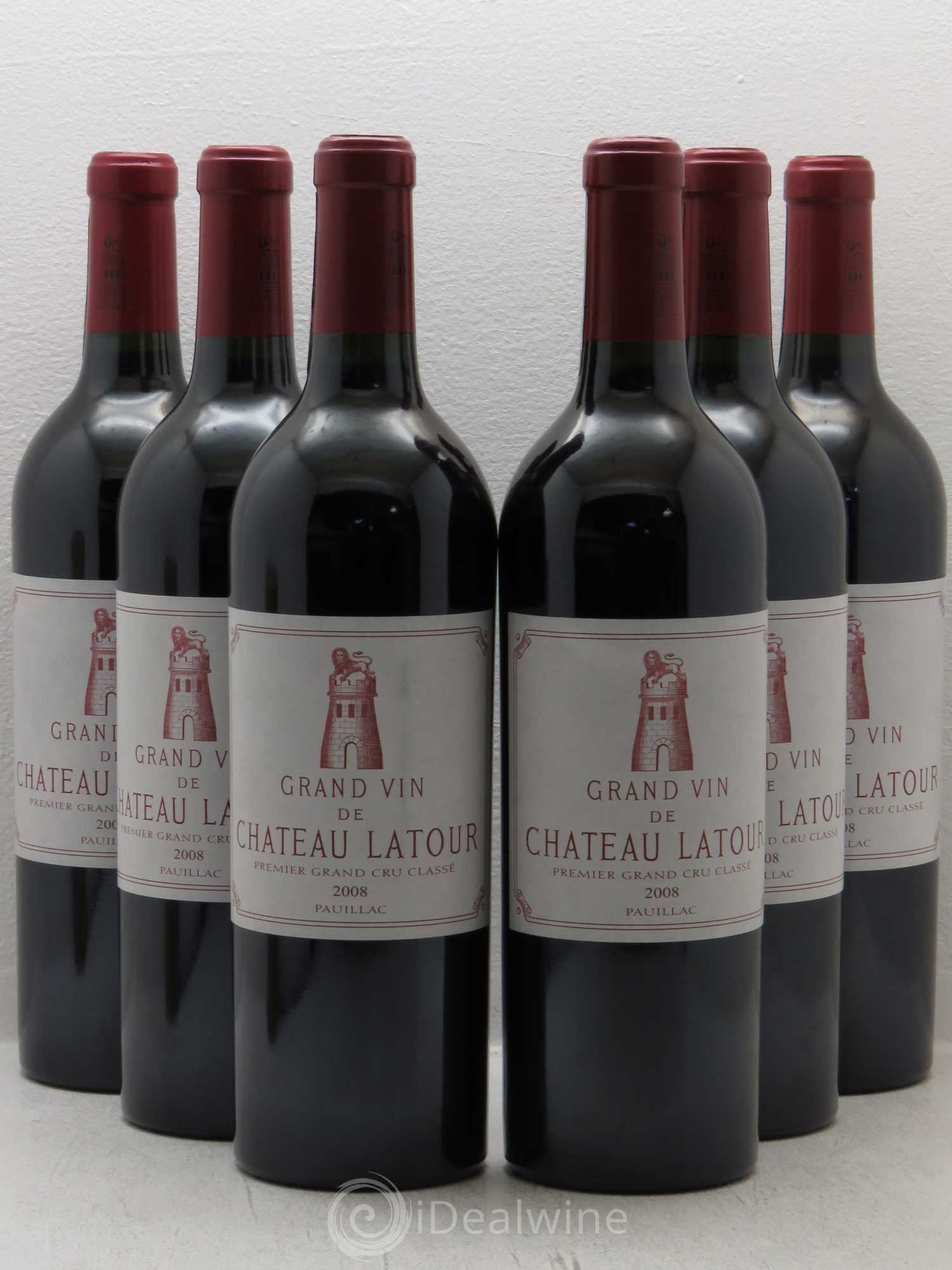 Château Latour 1er Grand Cru Classé 2008 - Lot de 6 bouteilles - 0