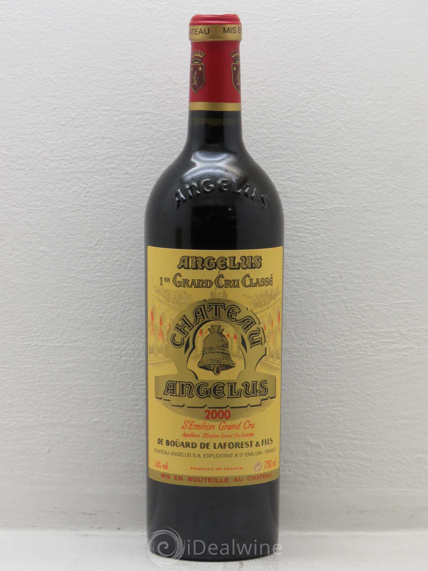 Château Angélus 1er Grand Cru Classé A 2000 - Lot de 1 bouteille - 0