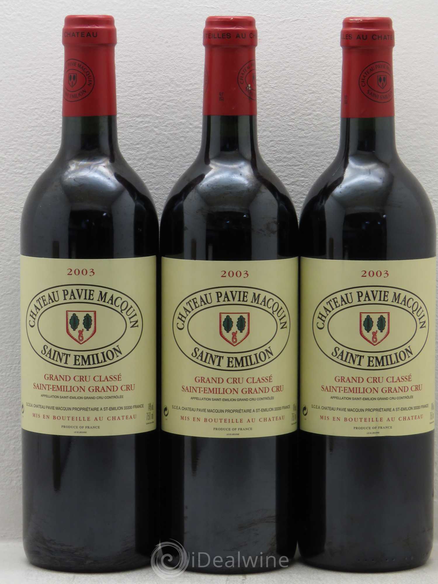Château Pavie Macquin 1er Grand Cru Classé B 2003 - Lot de 6 bouteilles - 2