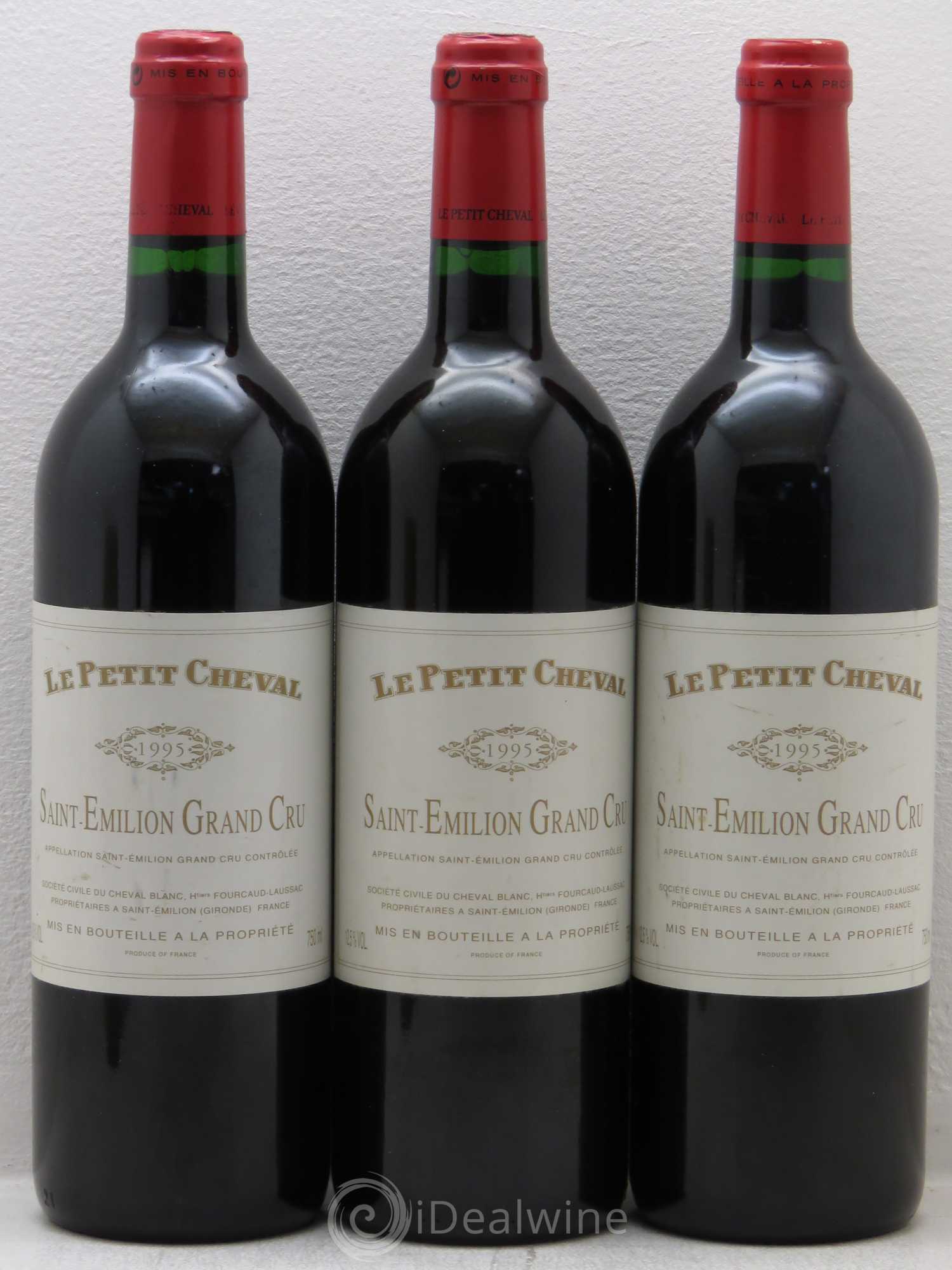 Le Petit Cheval Second Vin 1995 - Lot de 3 bouteilles - 0