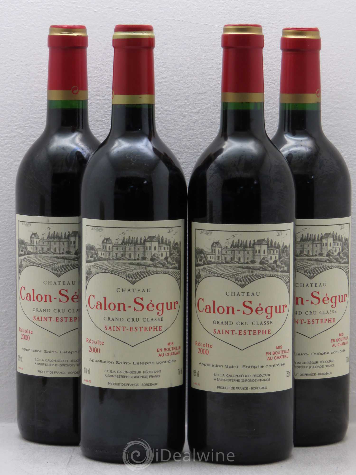 Château Calon Ségur 3ème Grand Cru Classé 2000 - Lot de 4 bouteilles - 0