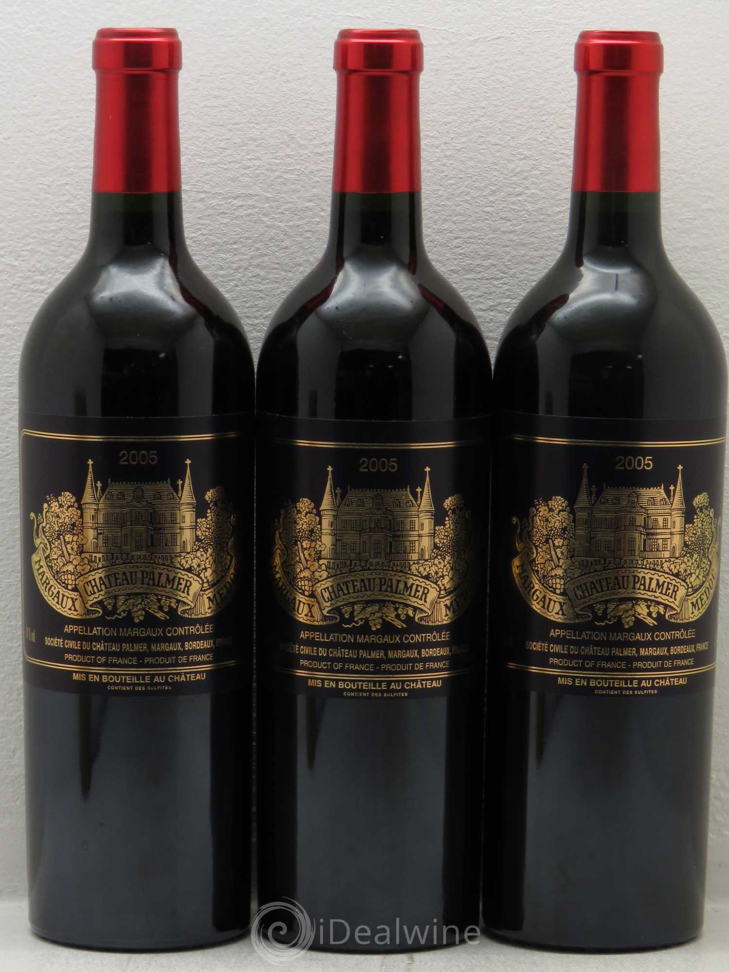 Château Palmer 3ème Grand Cru Classé 2005 - Lot de 3 bouteilles - 0