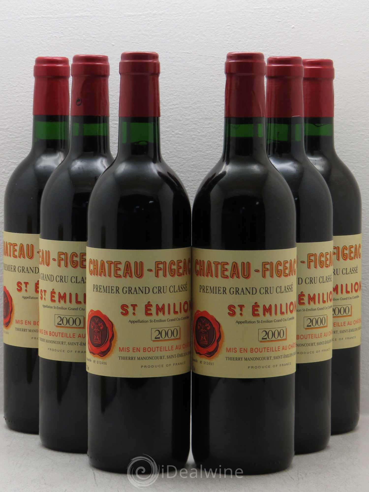 Château Figeac 1er Grand Cru Classé A 2000 - Lot de 6 bouteilles - 0