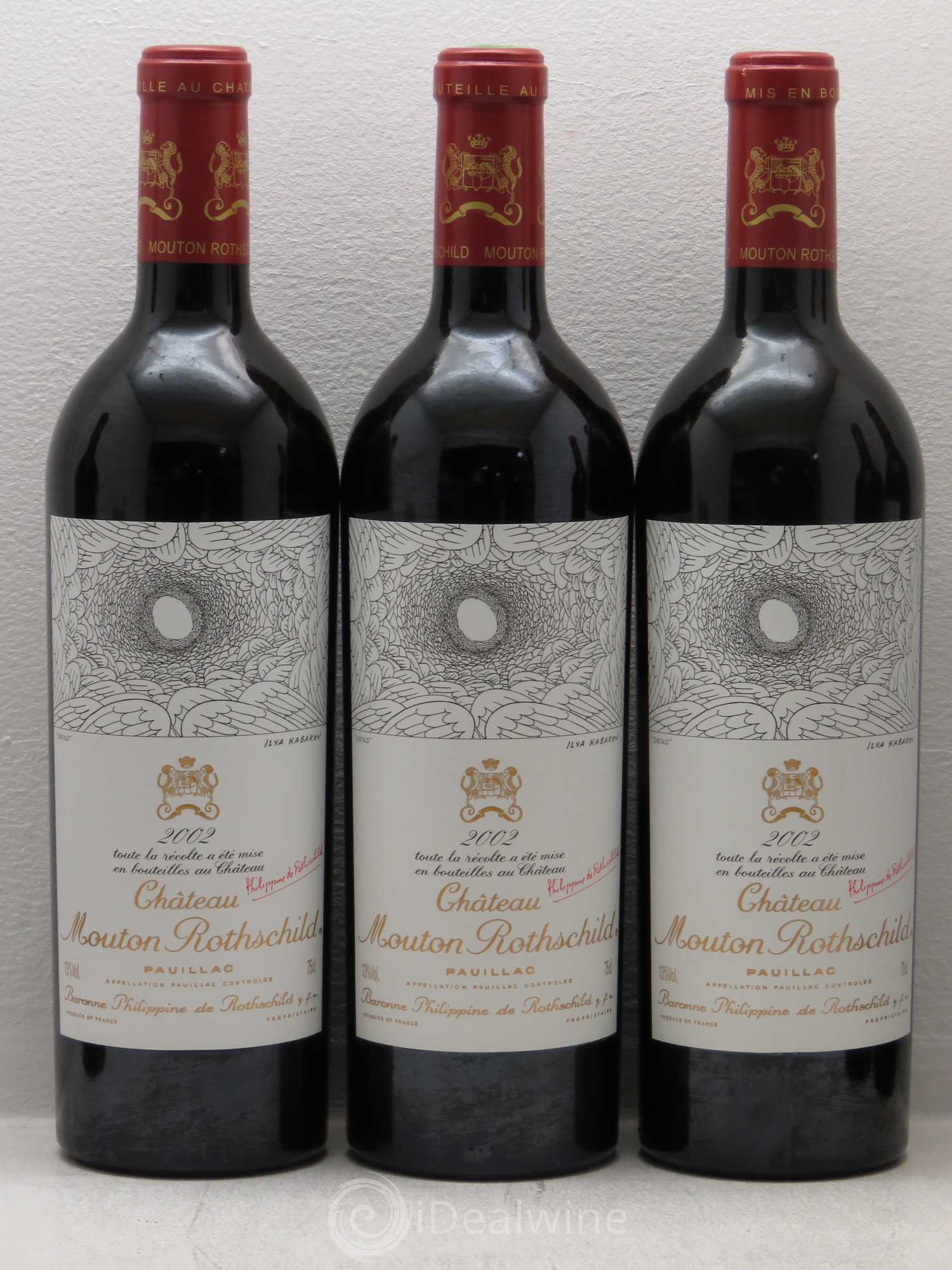 Château Mouton Rothschild 1er Grand Cru Classé 2002 - Lot de 6 bouteilles - 1