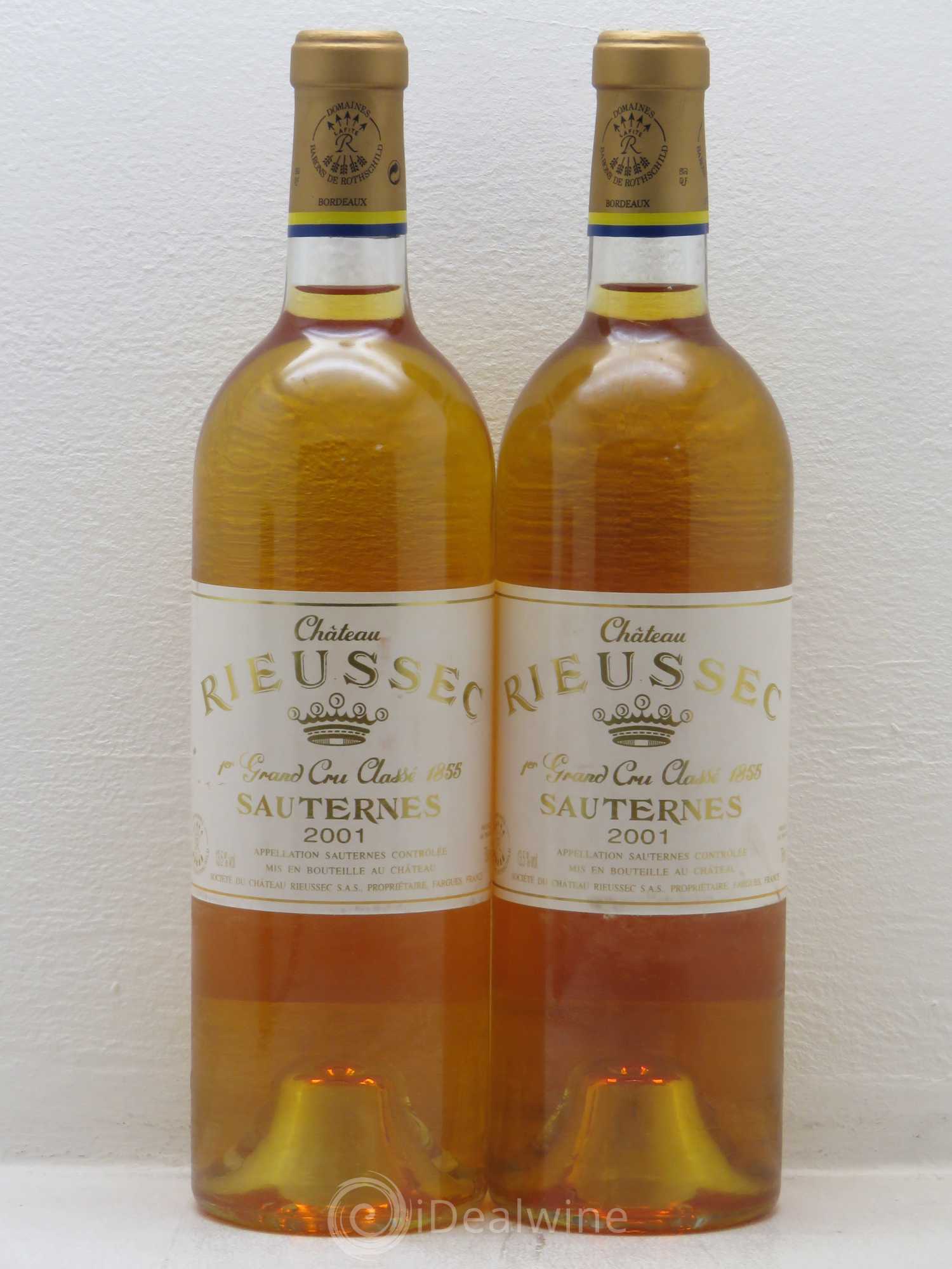 Château Rieussec 1er Grand Cru Classé 2001 - Lotto di 2 bottiglie - 0