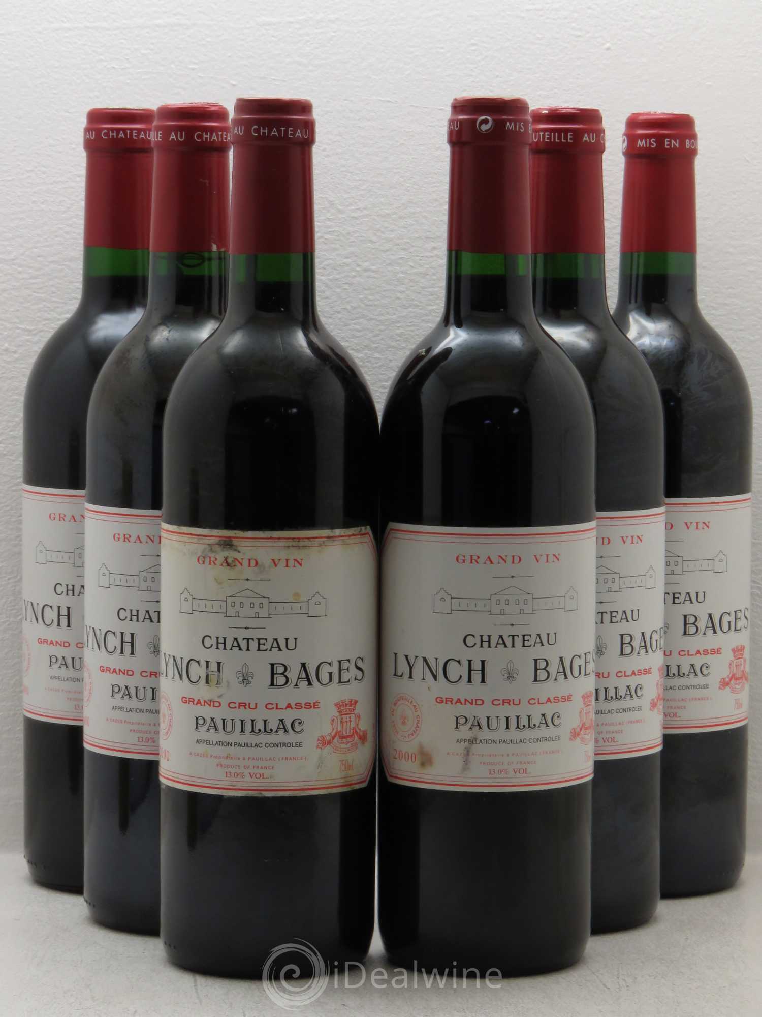 Château Lynch Bages 5ème Grand Cru Classé 2000 - Lot de 6 bouteilles - 0