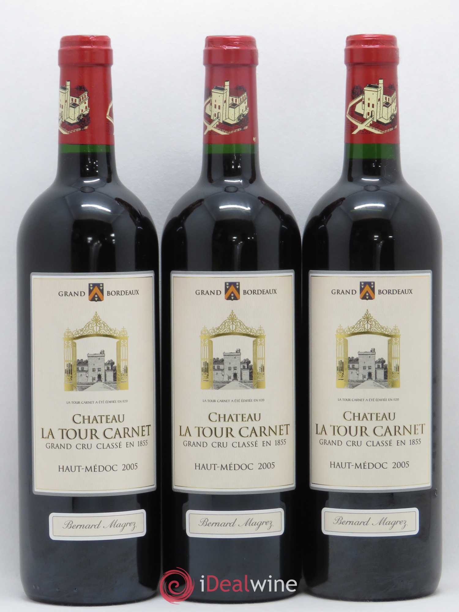 Château la Tour Carnet 4ème Grand Cru Classé 2005 - Lot de 6 bouteilles - 1