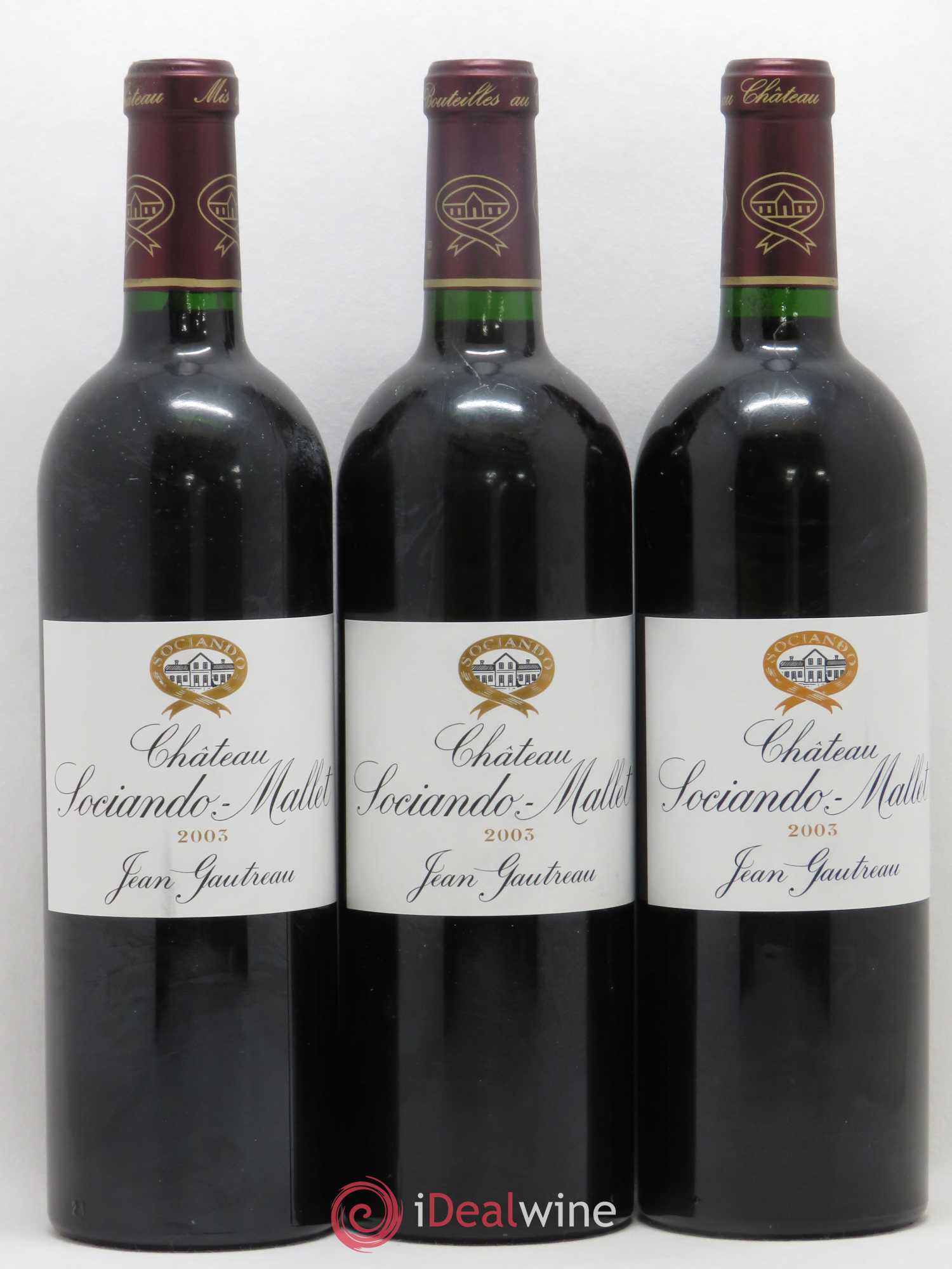 Château Sociando Mallet 2003 - Lot de 12 bouteilles - 2
