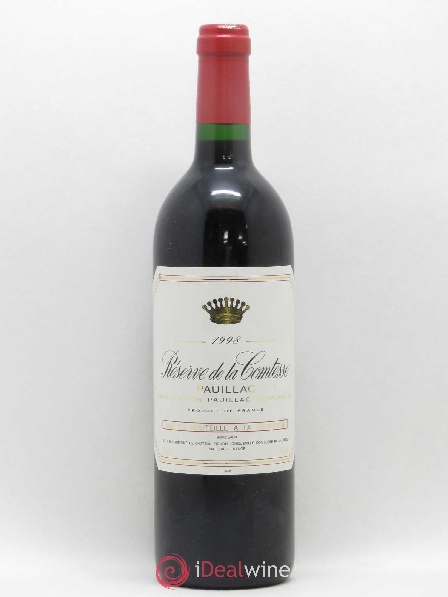 Réserve de la Comtesse Second Vin 1998 - Lot de 1 bouteille - 0