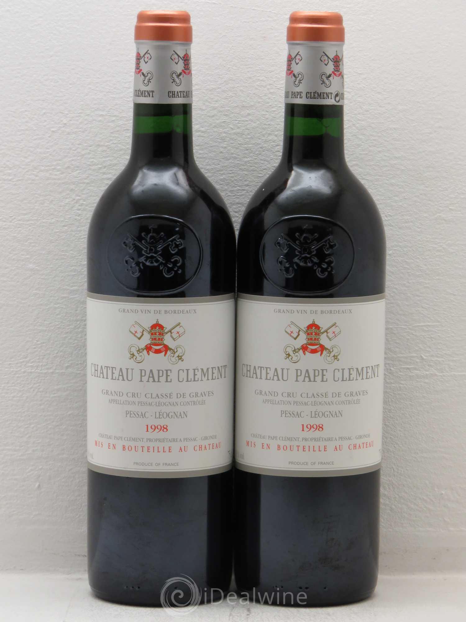 Château Pape Clément Cru Classé de Graves 1998 - Lot de 2 bouteilles - 0