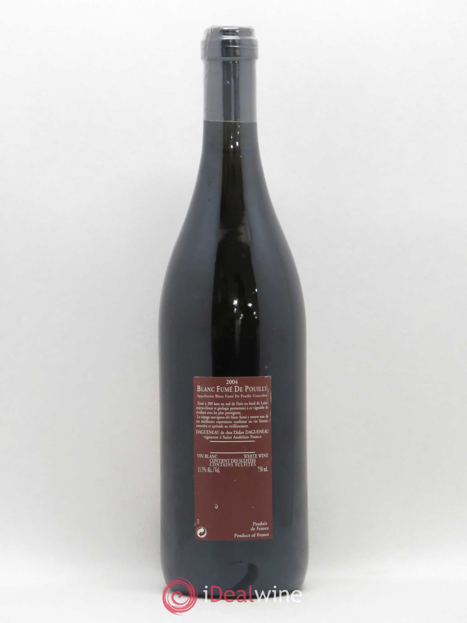 Vin de France (anciennement Pouilly-Fumé) Pur Sang Dagueneau (Domaine Didier - Louis-Benjamin) 2004 - Lot de 1 bouteille - 1