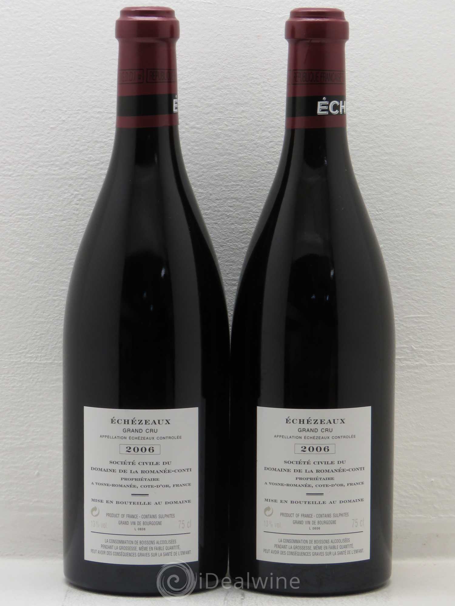 Echezeaux Grand Cru Domaine de la Romanée-Conti 2006 - Lot de 2 bouteilles - 1