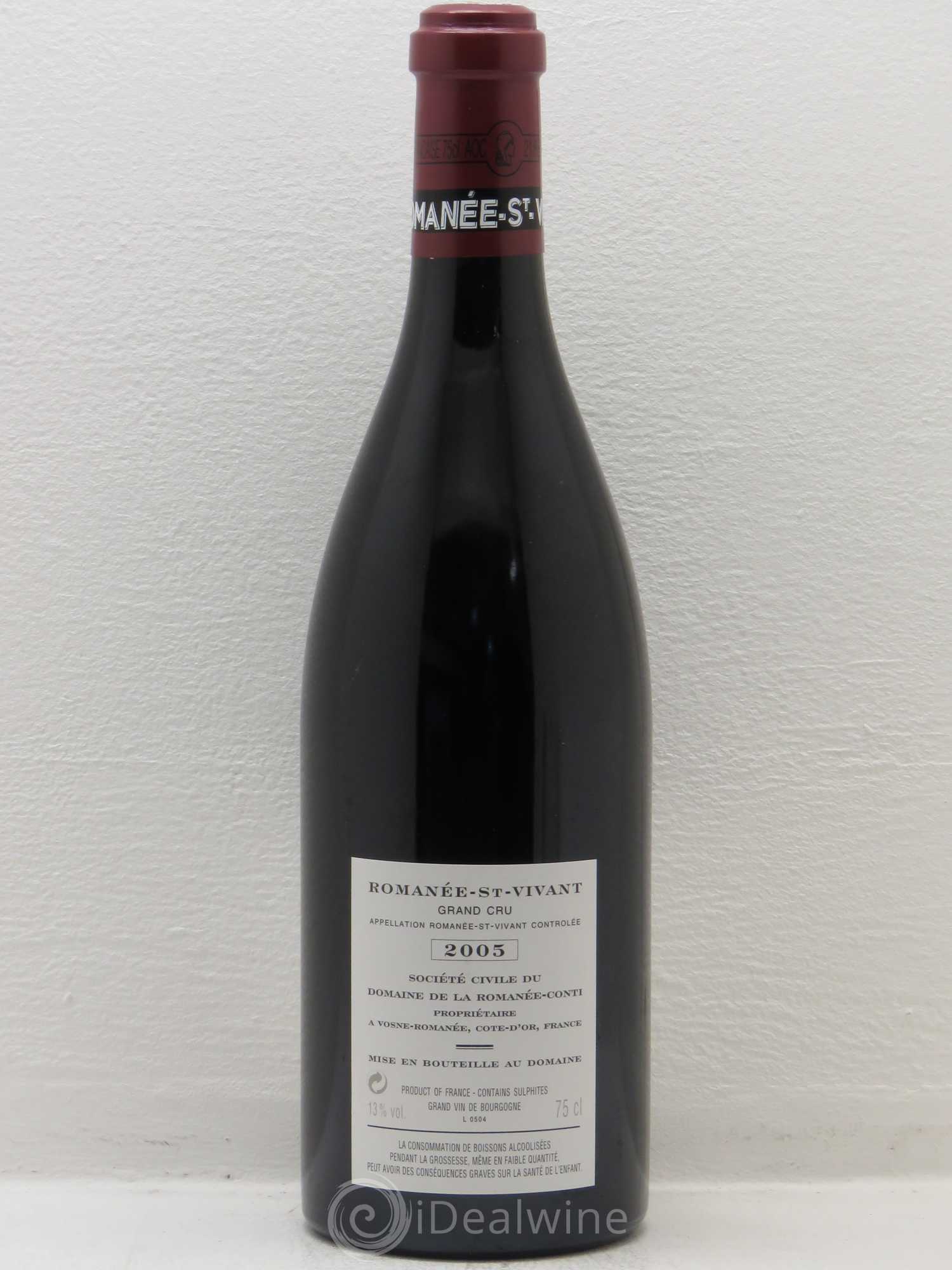 Romanée-Saint-Vivant Grand Cru Domaine de la Romanée-Conti 2005 - Lot de 1 bouteille - 1
