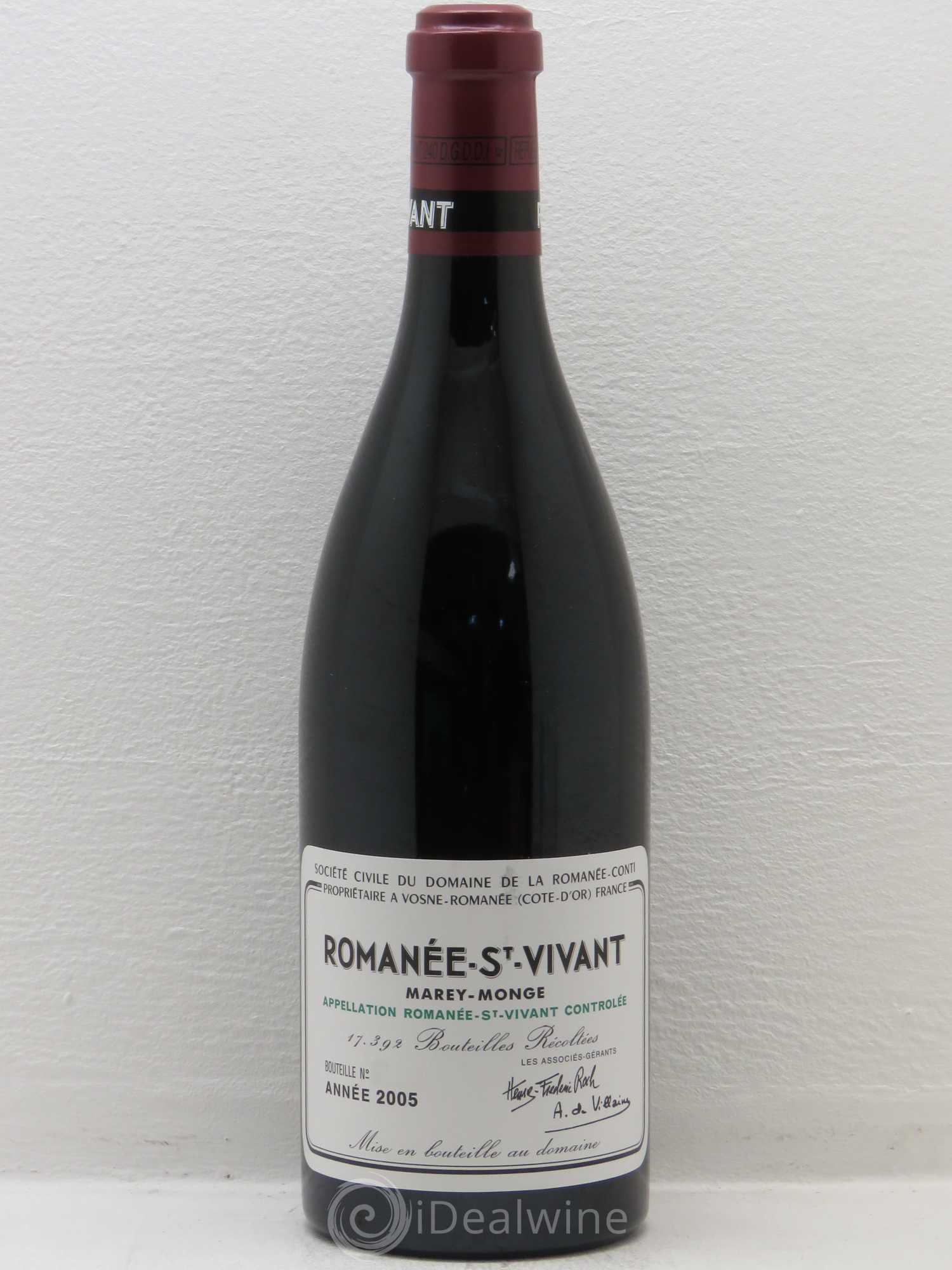 Romanée-Saint-Vivant Grand Cru Domaine de la Romanée-Conti 2005 - Lot de 1 bouteille - 0