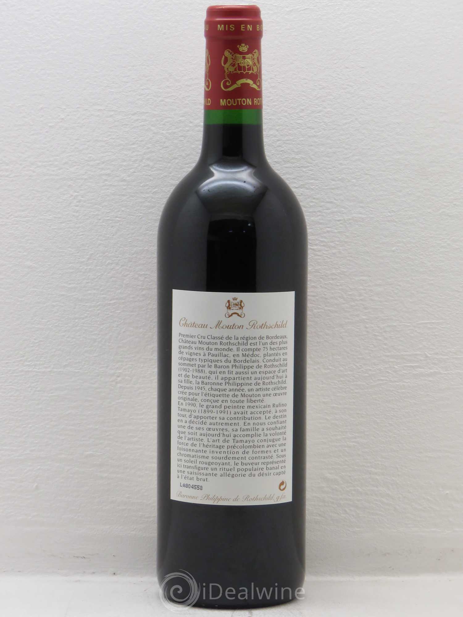 Château Mouton Rothschild 1er Grand Cru Classé 1998 - Lot de 1 bouteille - 1