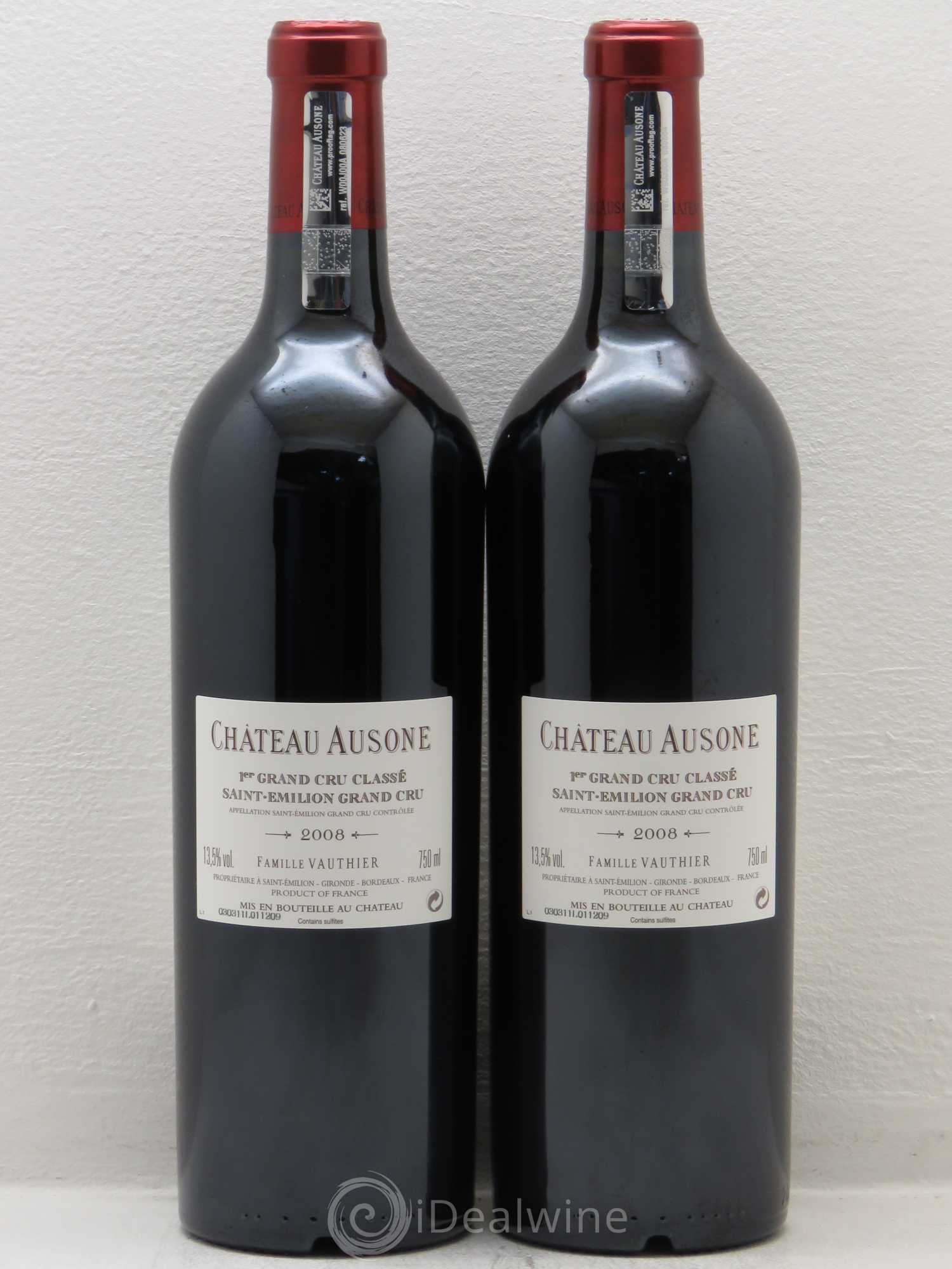 Château Ausone 1er Grand Cru Classé A 2008 - Lot de 2 bouteilles - 1