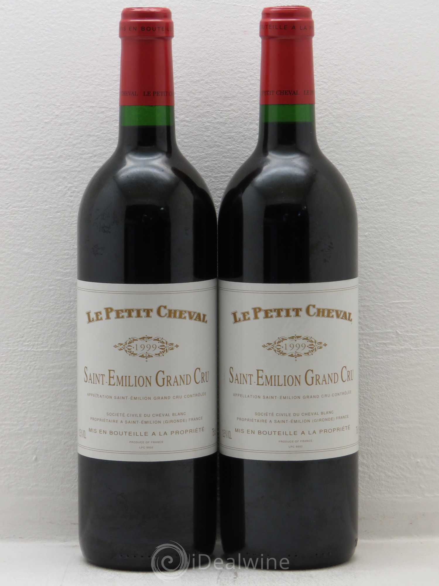 Le Petit Cheval Second Vin Grand Cru 1999 - Lot de 2 bouteilles - 0