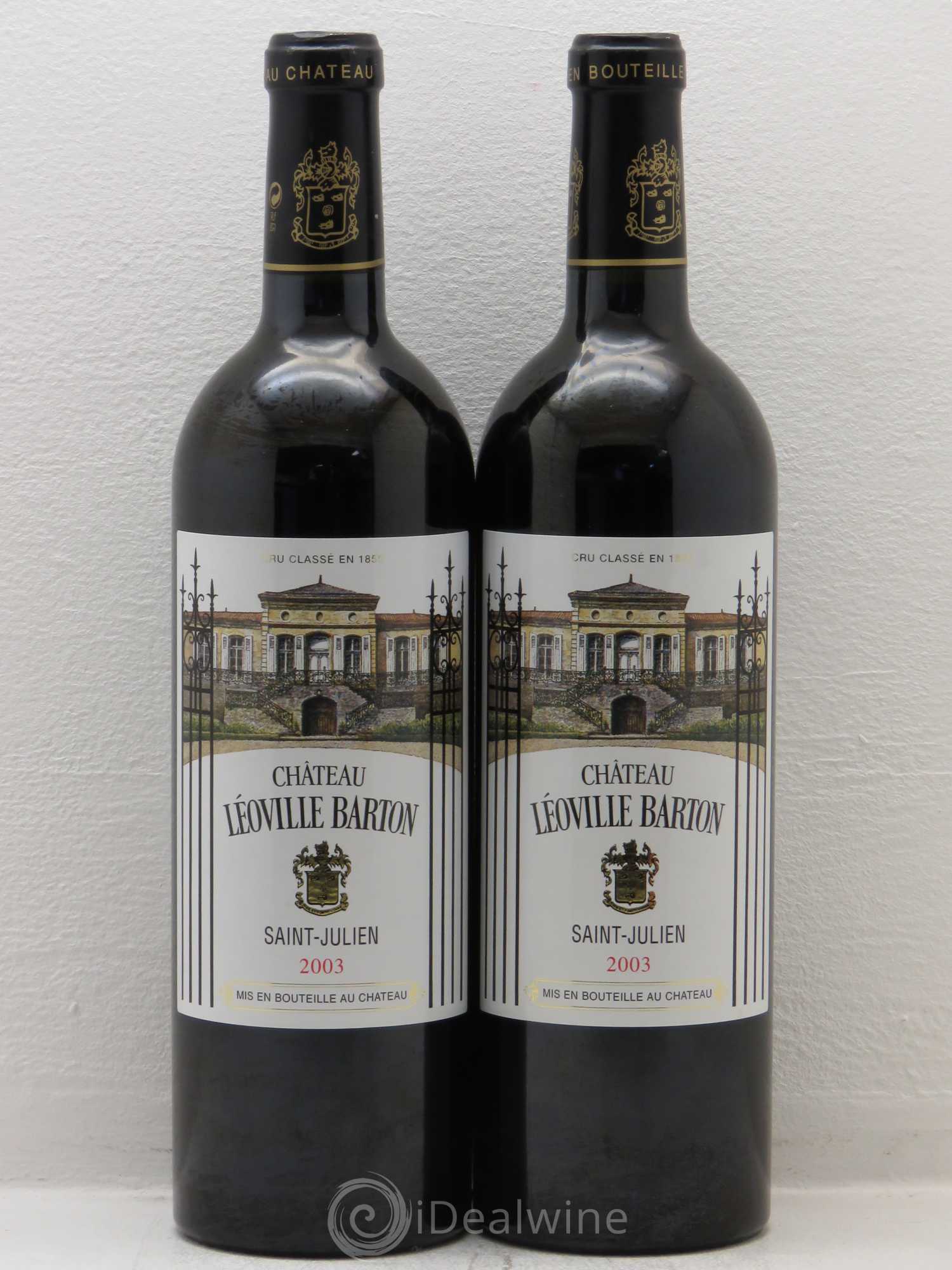 Château Léoville Barton 2ème Grand Cru Classé 2003 - Lot de 2 bouteilles - 0