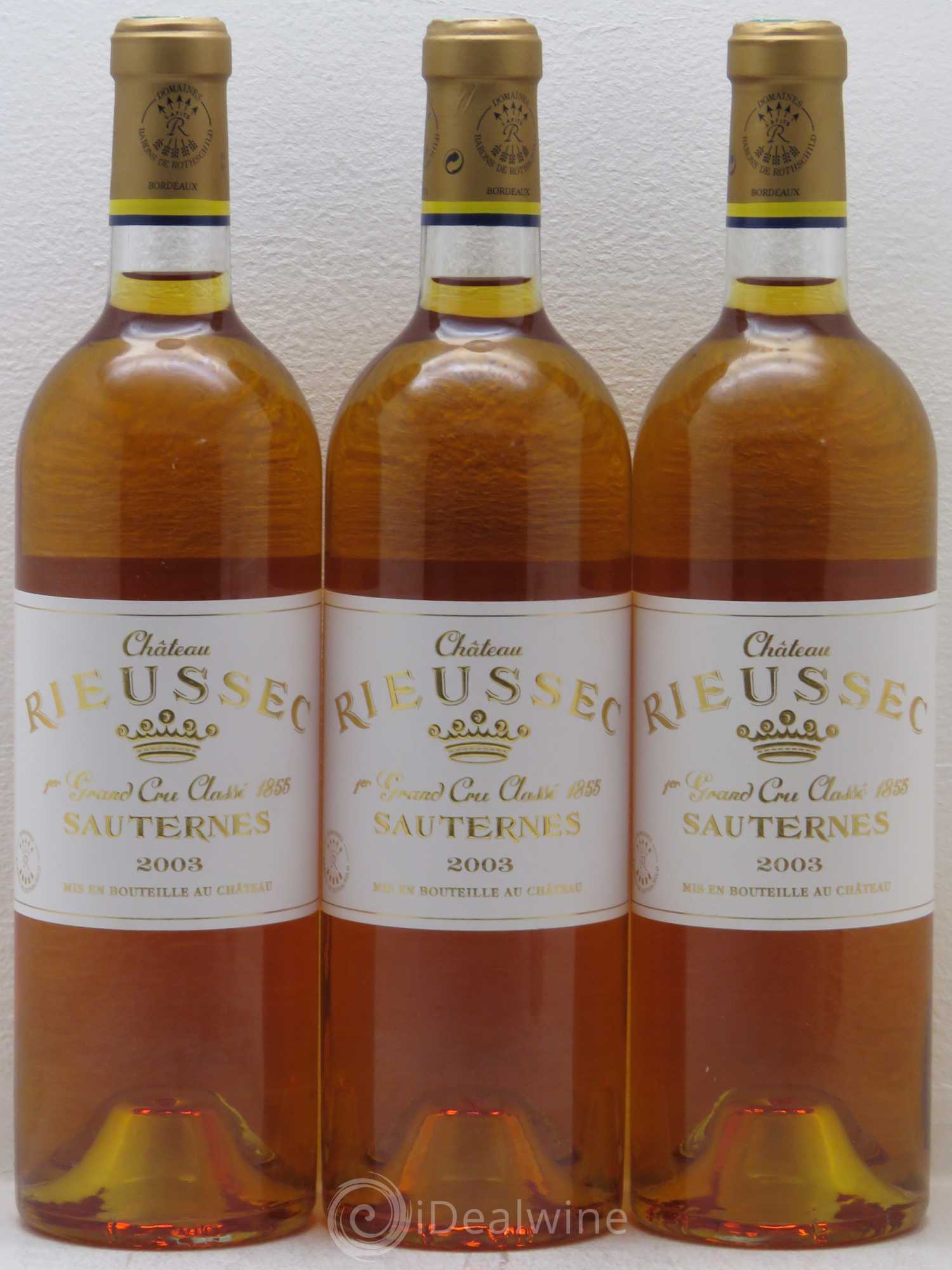 Château Rieussec 1er Grand Cru Classé 2003 - Lotto di 6 bottiglie - 2
