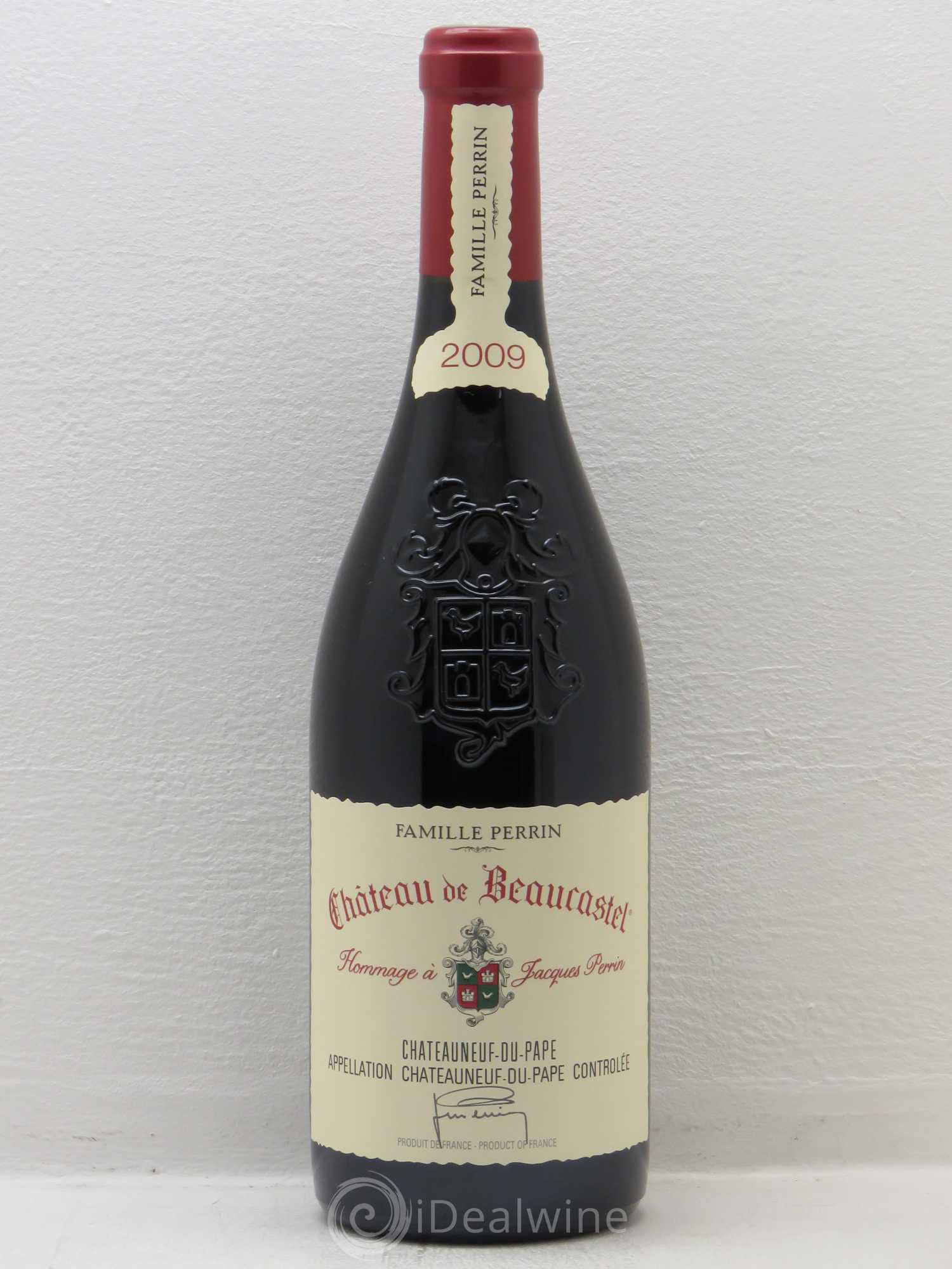 Châteauneuf-du-Pape Château de Beaucastel Hommage à Jacques Perrin Famille Perrin 2009 - Lot de 1 bouteille - 0