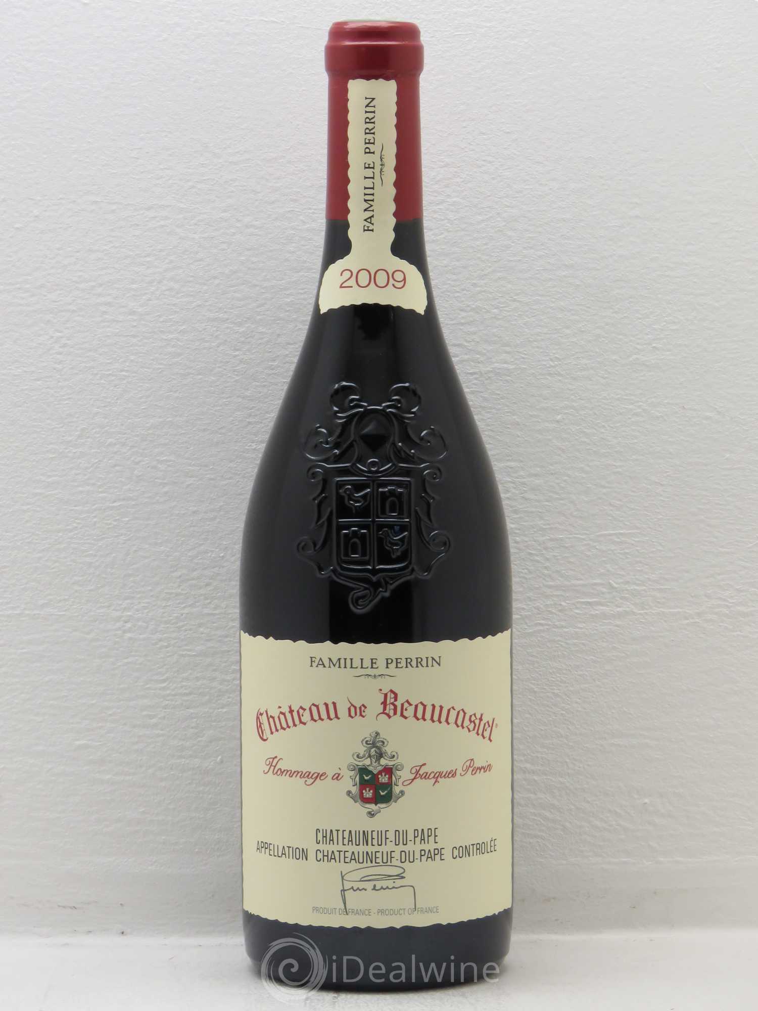 Châteauneuf-du-Pape Château de Beaucastel Hommage à Jacques Perrin Famille Perrin 2009 - Lot de 1 bouteille - 0