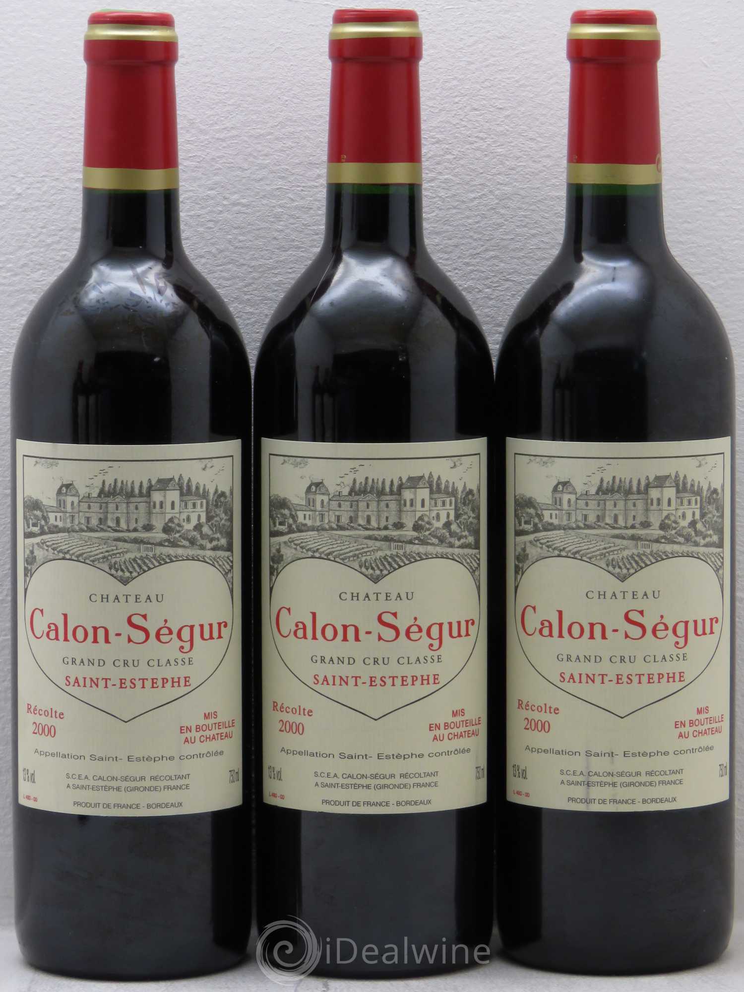 Château Calon Ségur 3ème Grand Cru Classé 2000 - Lot de 6 bouteilles - 1