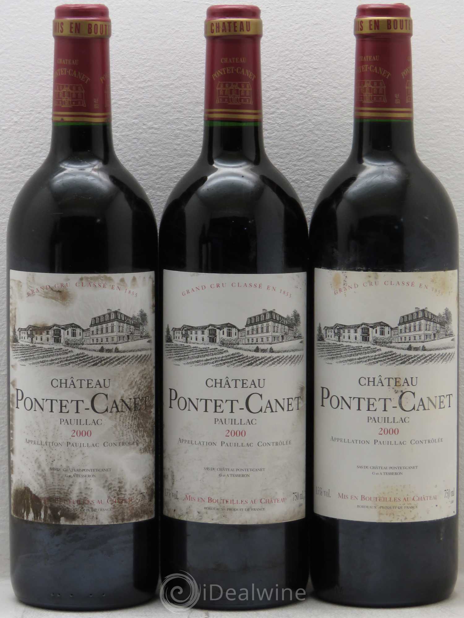Château Pontet Canet 5ème Grand Cru Classé 2000 - Lot de 6 bouteilles - 1