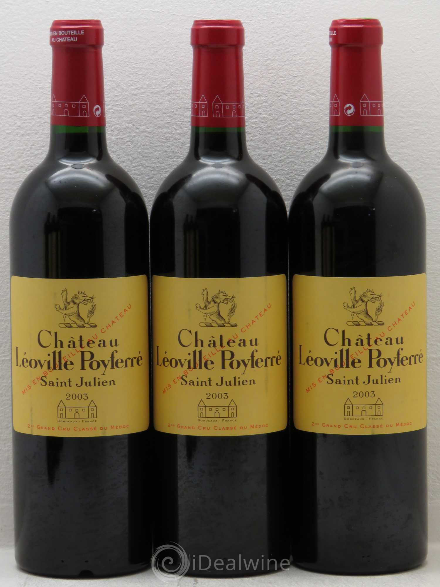 Château Léoville Poyferré 2ème Grand Cru Classé 2003 - Lot de 6 bouteilles - 1