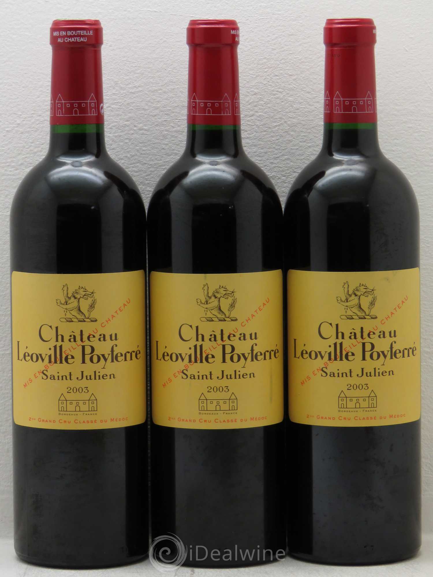 Château Léoville Poyferré 2ème Grand Cru Classé 2003 - Lot de 6 bouteilles - 2