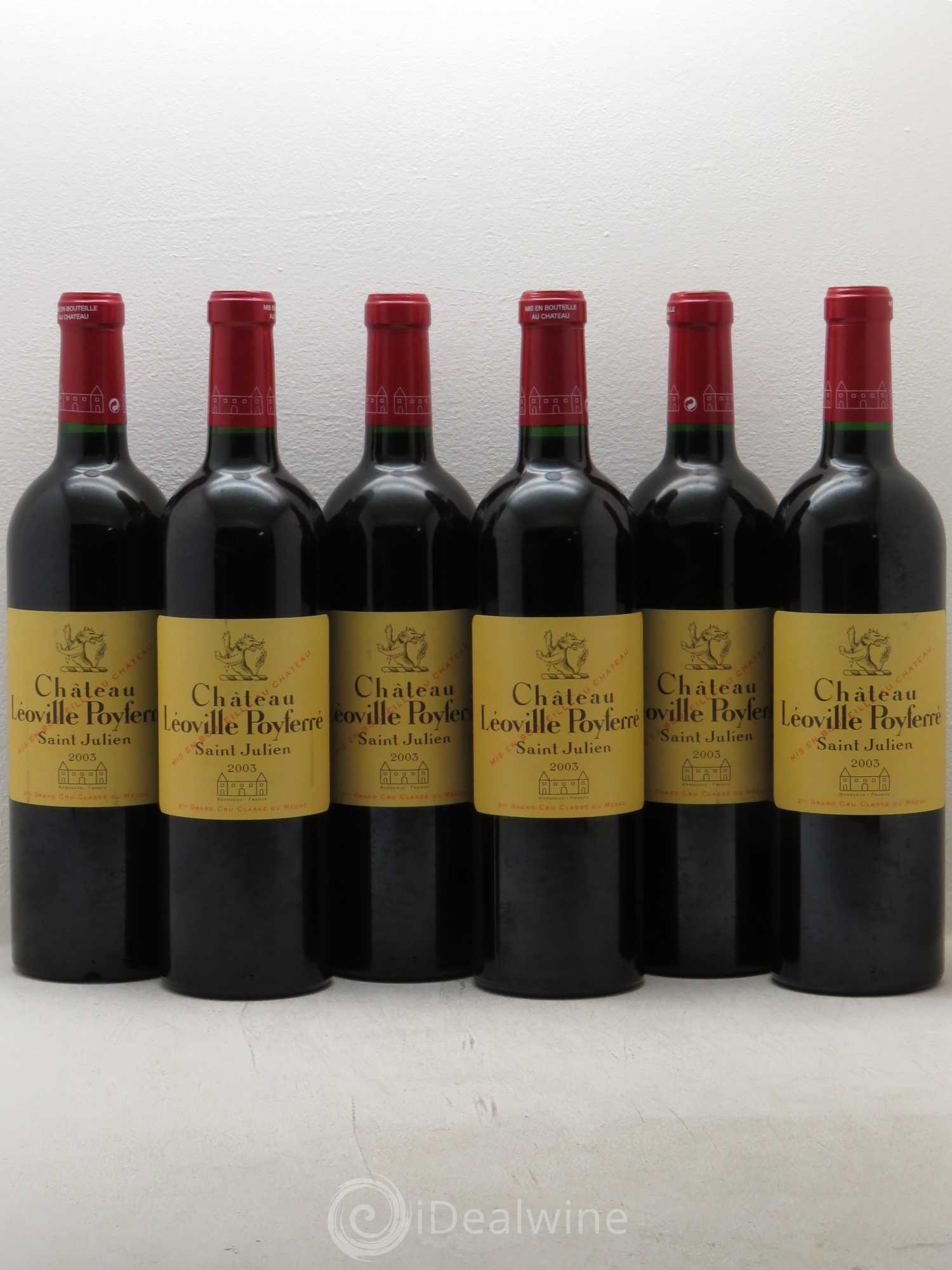 Château Léoville Poyferré 2ème Grand Cru Classé 2003 - Lot de 6 bouteilles - 0