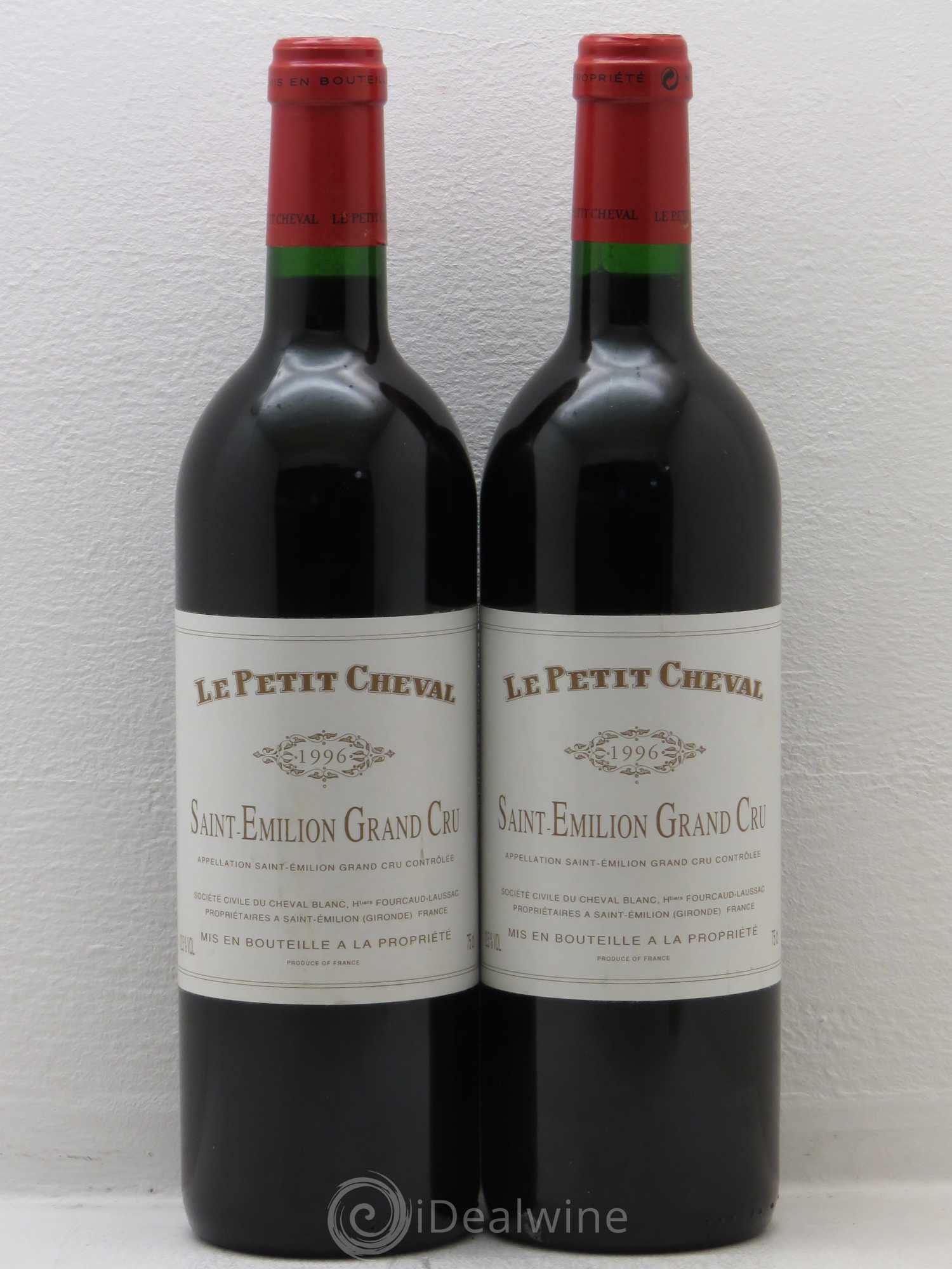 Le Petit Cheval Second Vin 1996 - Lot de 2 bouteilles - 0