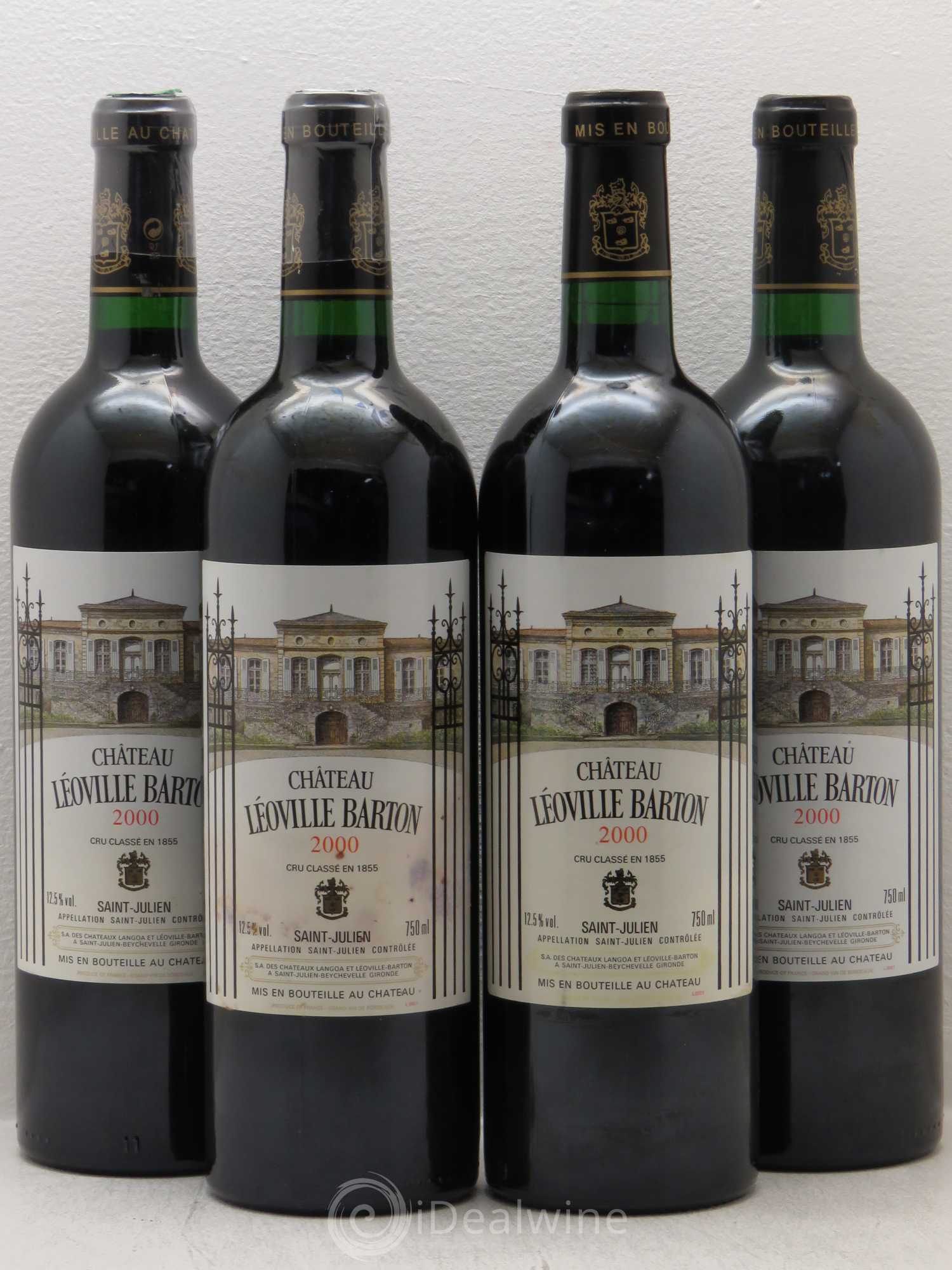 Château Léoville Barton 2ème Grand Cru Classé 2000 - Lot de 4 bouteilles - 0