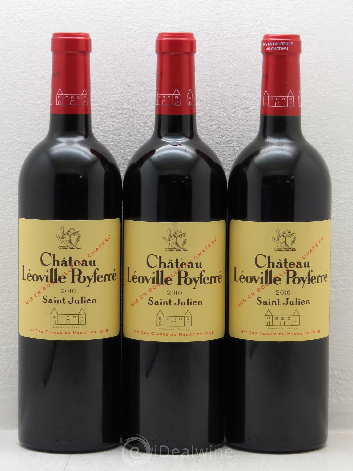 Château Léoville Poyferré 2ème Grand Cru Classé 2010 - Lot de 3 bouteilles - 0