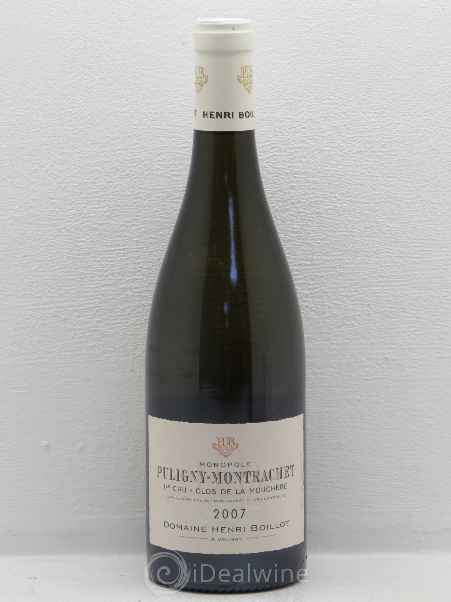 Puligny-Montrachet 1er Cru Clos de la Mouchère Henri Boillot (Domaine) 2007 - Lot de 1 bouteille - 0