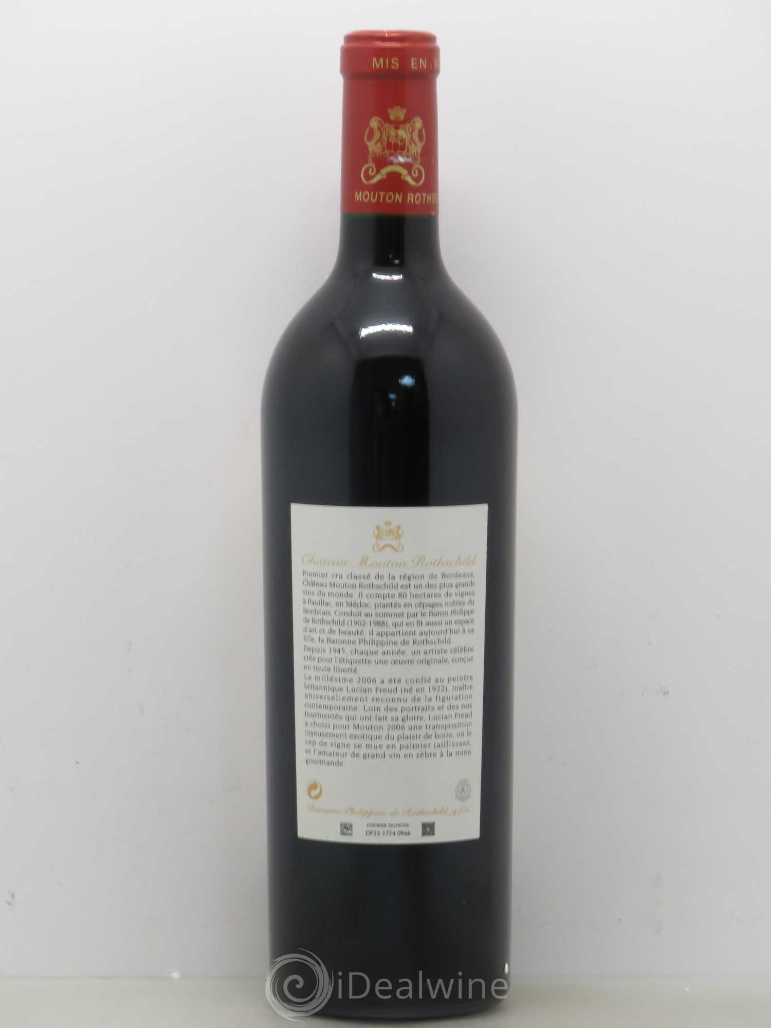 Château Mouton Rothschild 1er Grand Cru Classé 2006 - Lot de 1 bouteille - 1