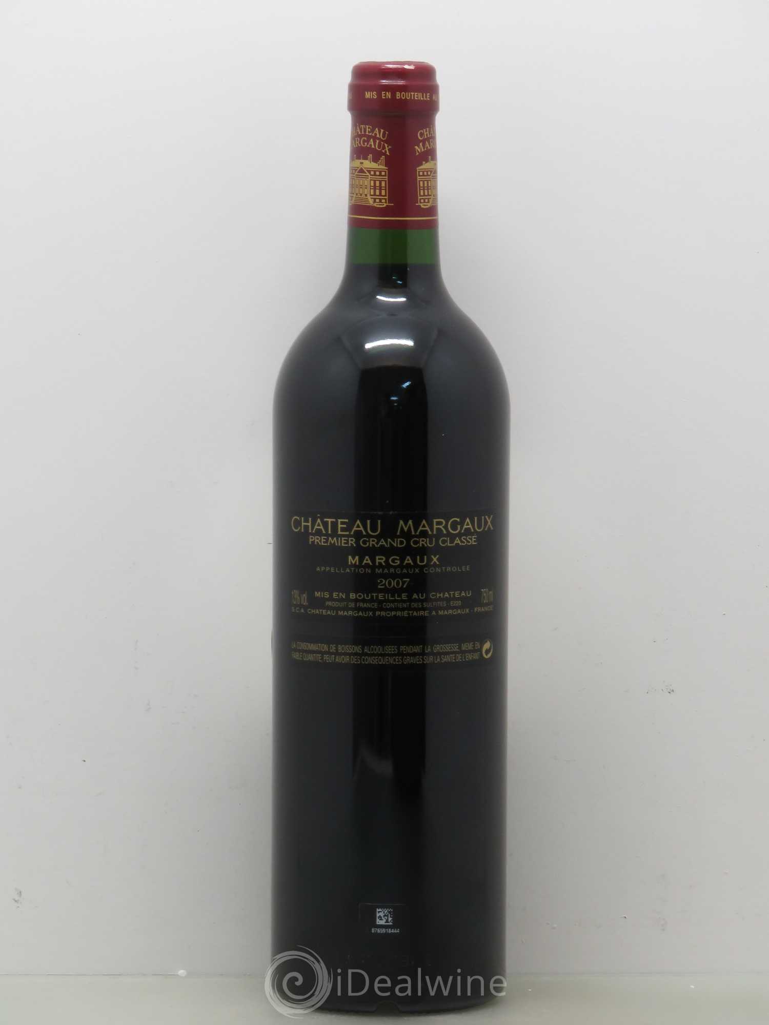Château Margaux 1er Grand Cru Classé 2007 - Lot de 1 bouteille - 1