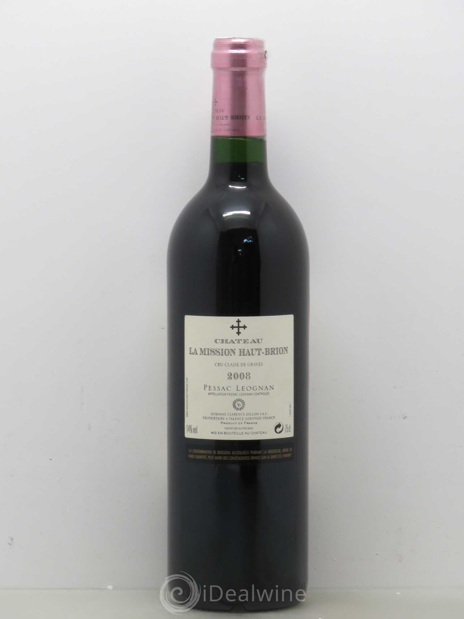 Château la Mission Haut-Brion Cru Classé de Graves 2008 - Lot de 1 bouteille - 1