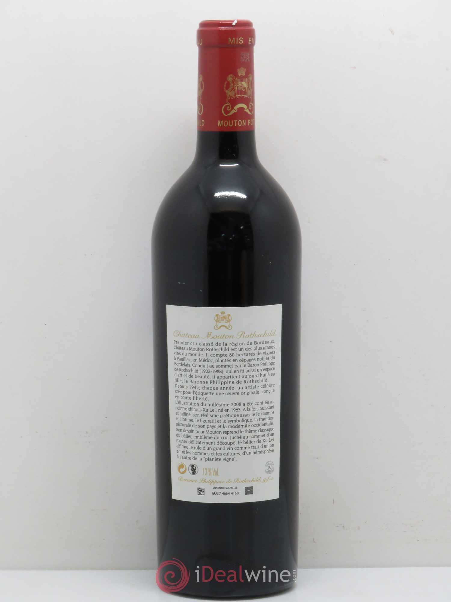 Château Mouton Rothschild 1er Grand Cru Classé 2008 - Lot de 1 bouteille - 1
