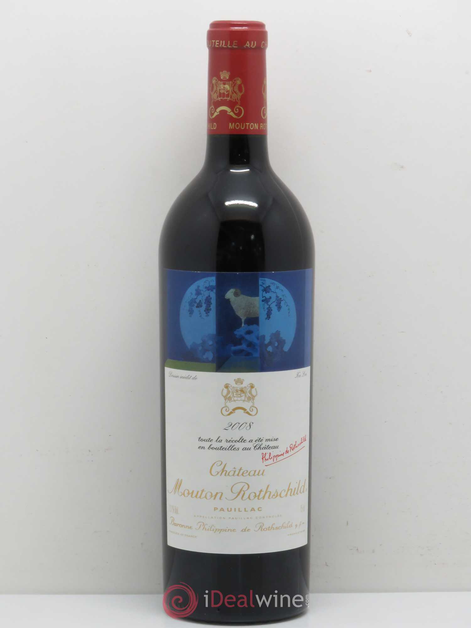 Château Mouton Rothschild 1er Grand Cru Classé 2008 - Lot de 1 bouteille - 0