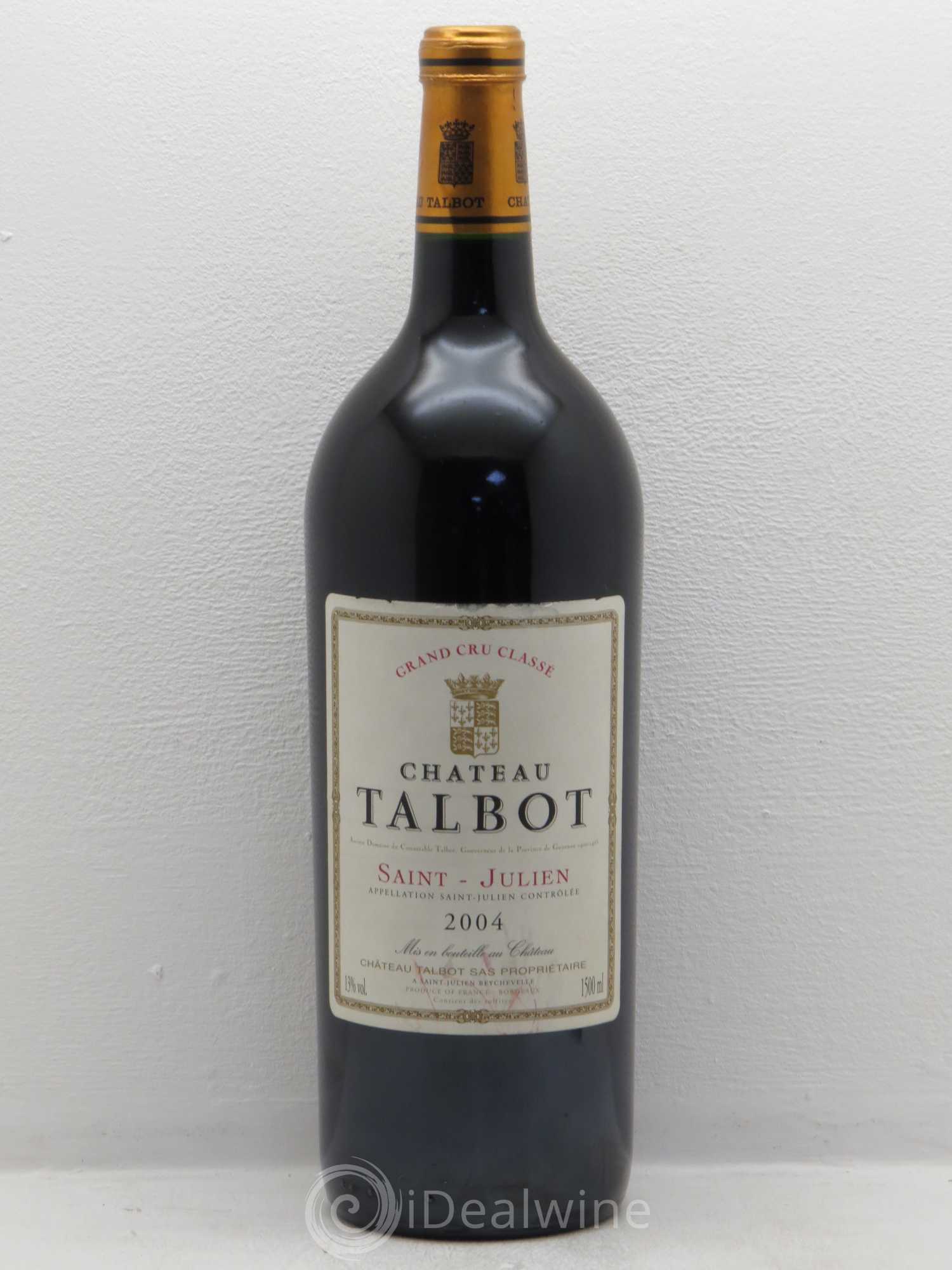 Château Talbot 4ème Grand Cru Classé 2004 - Lot de 1 magnum - 0