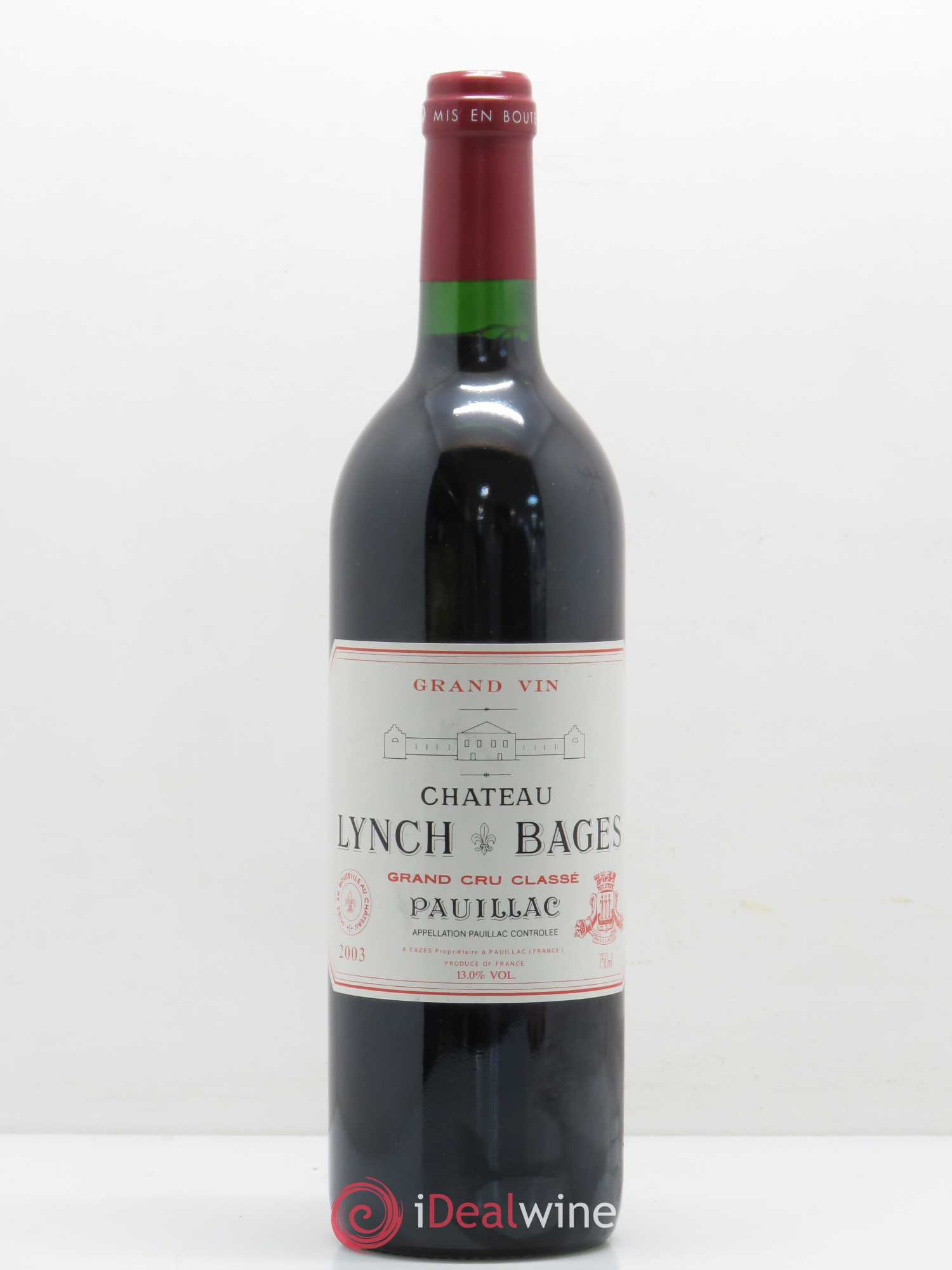 Château Lynch Bages 5ème Grand Cru Classé 2003 - Lot de 1 bouteille - 0