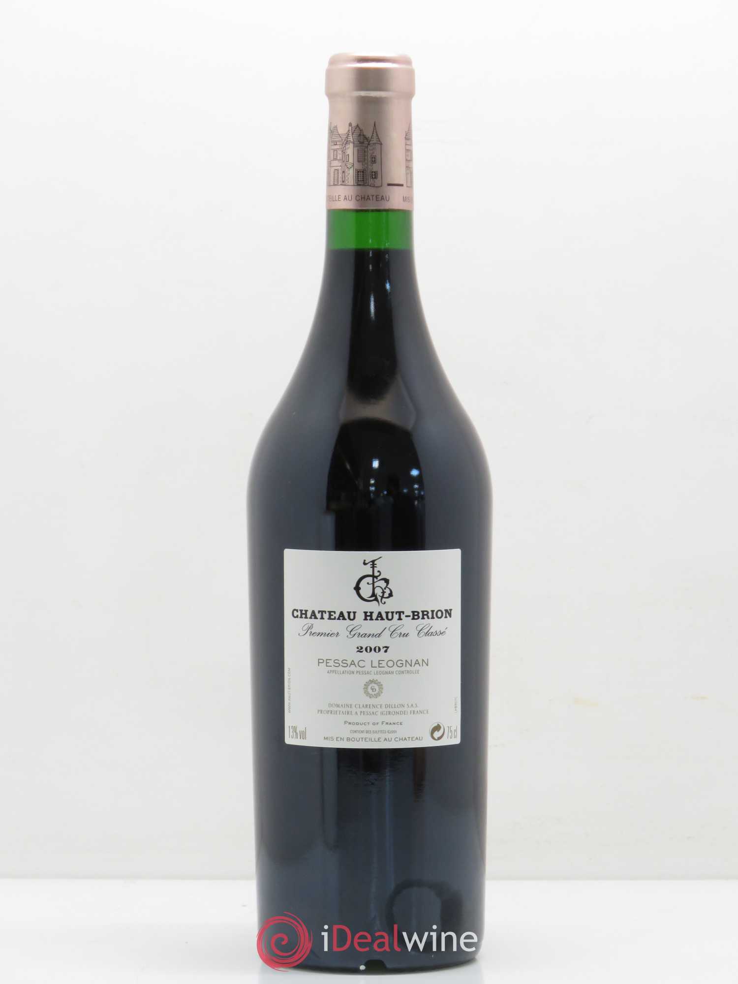 Château Haut Brion 1er Grand Cru Classé 2007 - Lot de 1 bouteille - 1